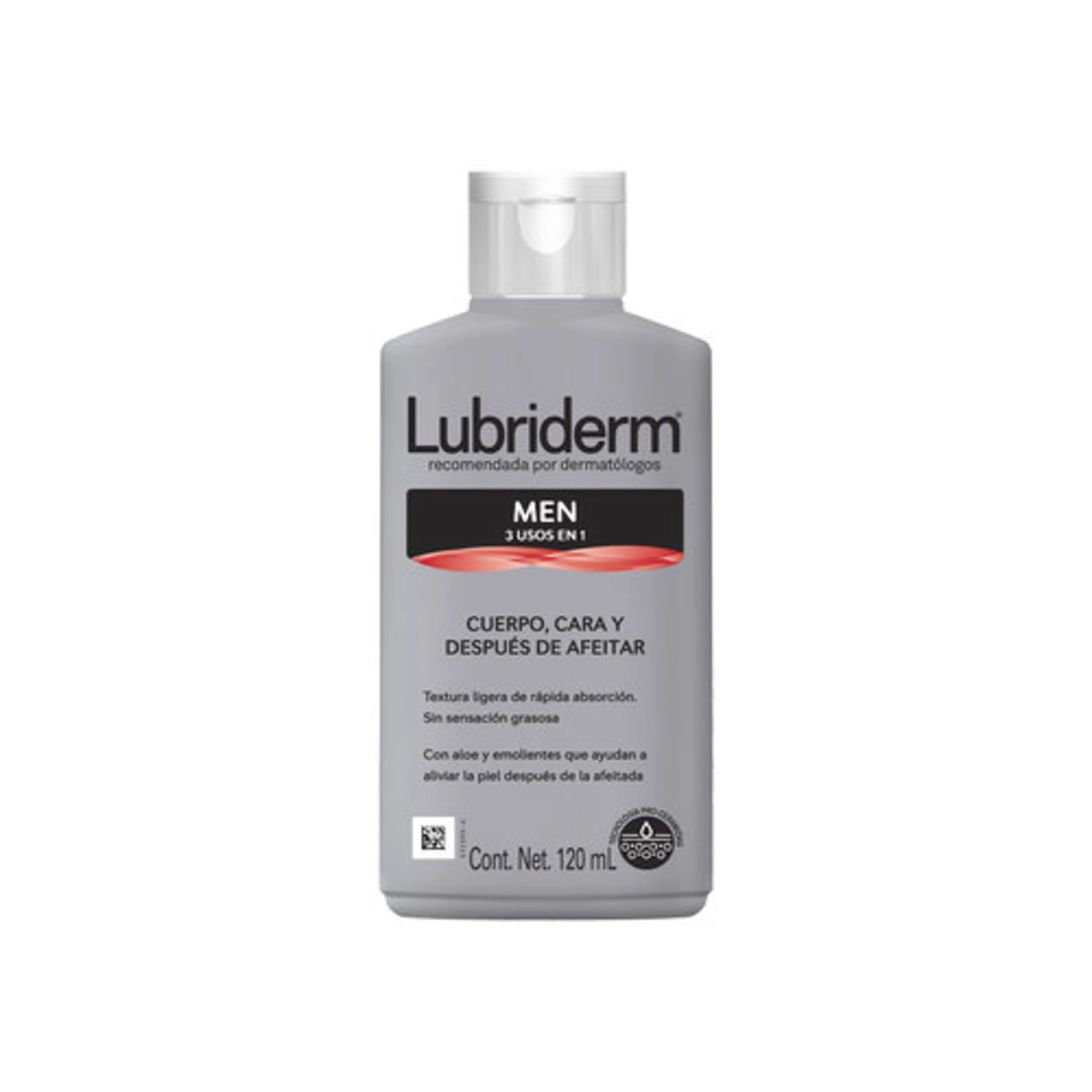 Lubriderm Men Crema Para Cuerpo, Cara Y Después De Afeitar Con 120 Ml