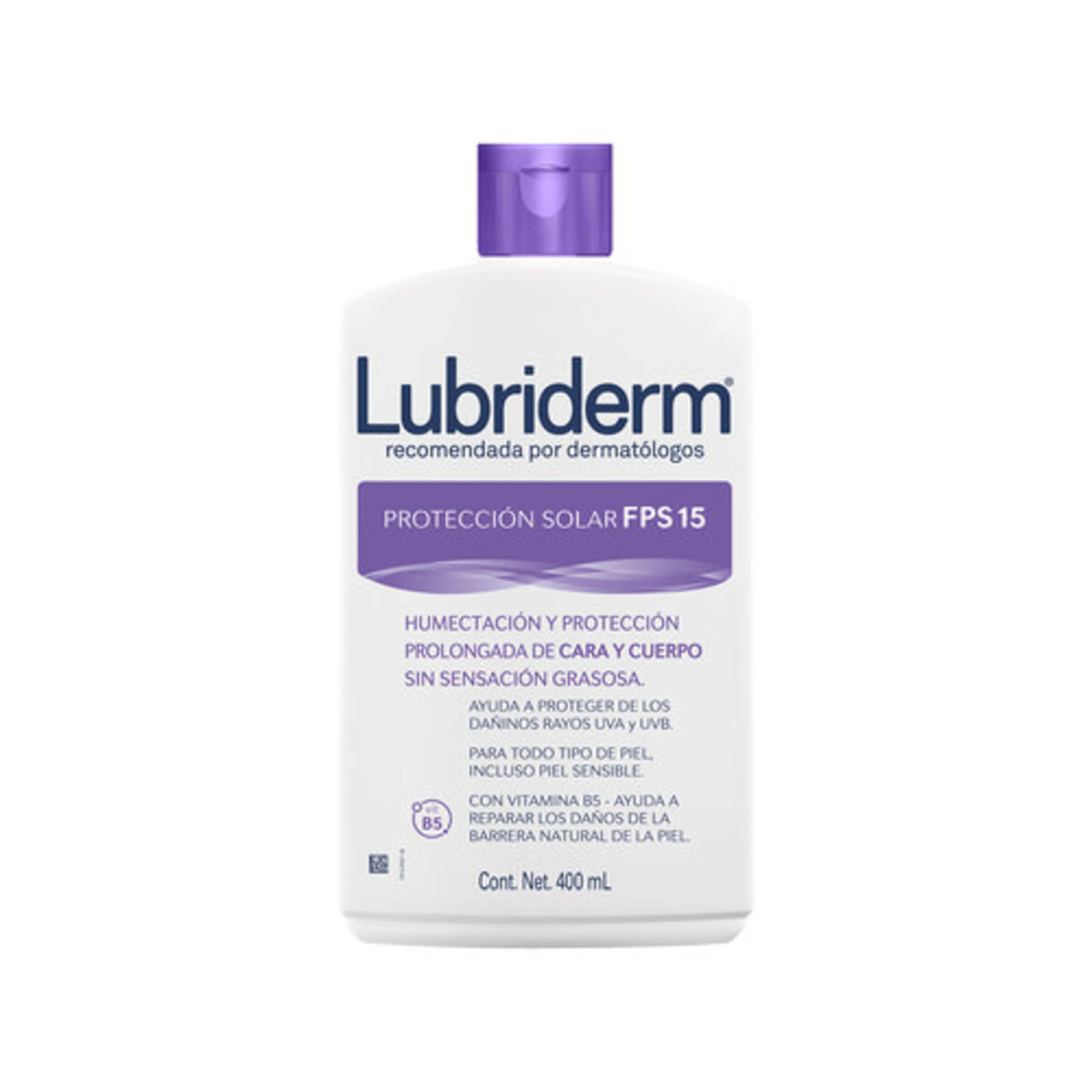 Lubriderm Protección Solar Fps15 Crema Corporal Con 400 Ml