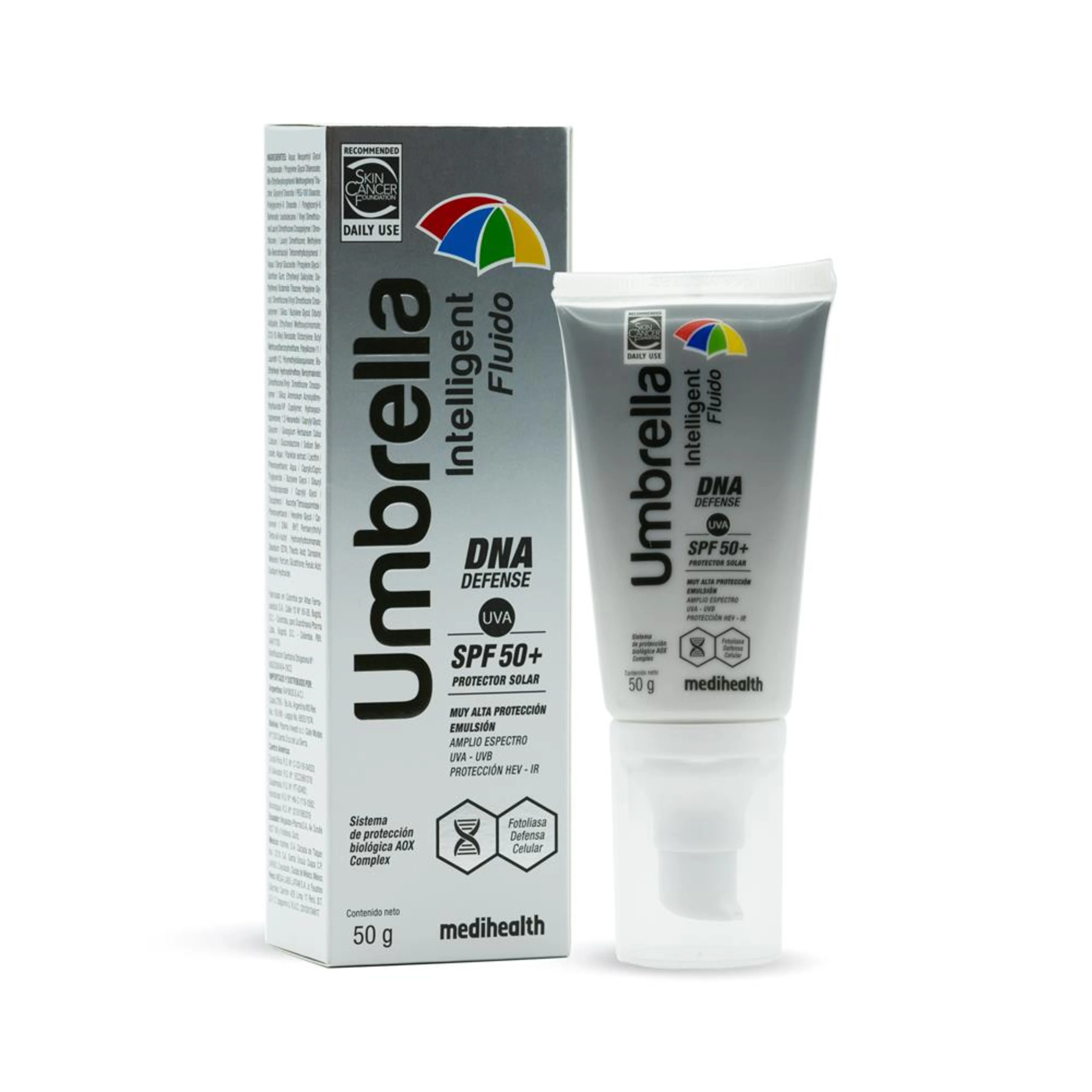 Umbrella Intelligent Fluído Dna Defense Protector Solar Spf 50 Emulsión 50G