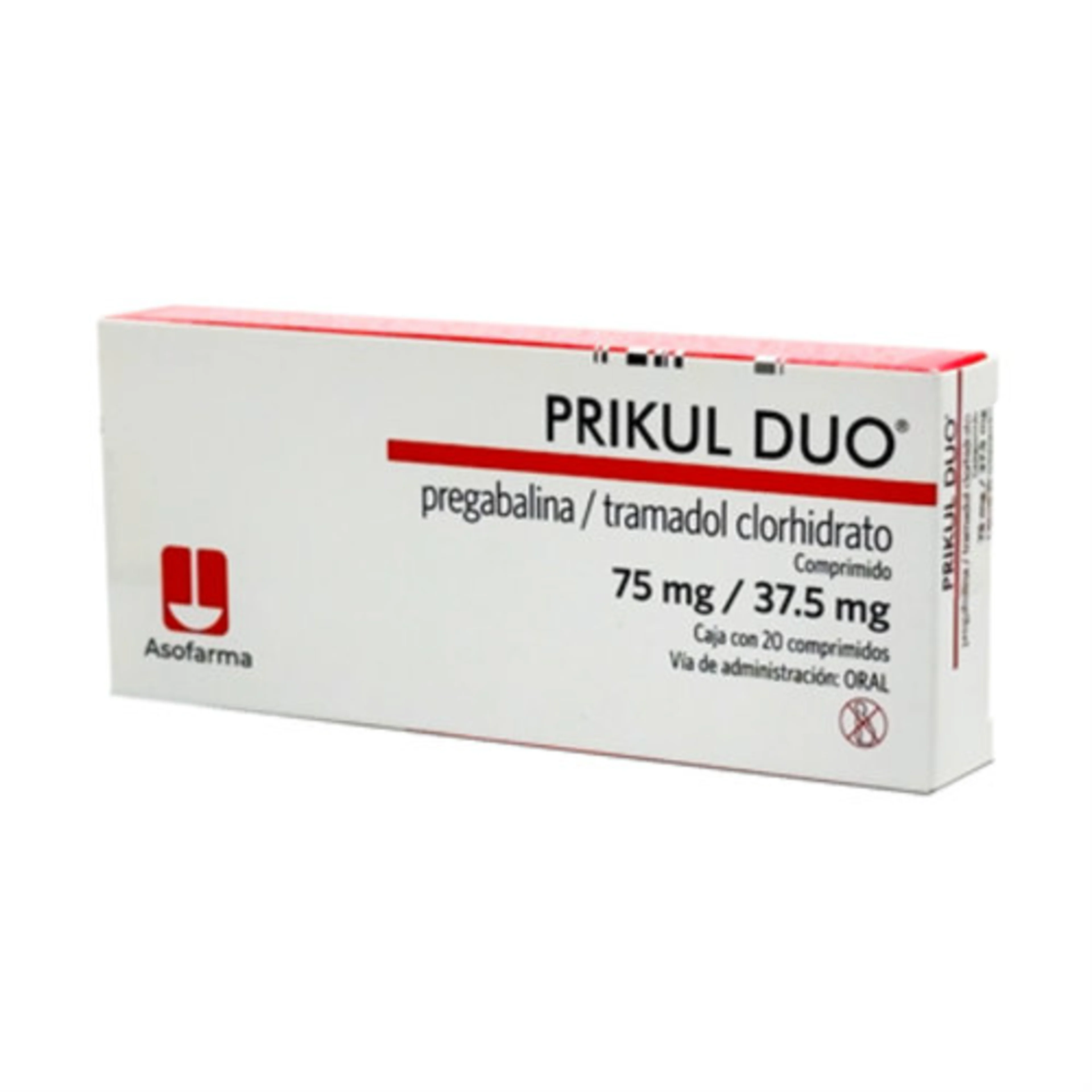 Prikul Dou 75 Mg/37.5 Mg Con 20 Comprimidos