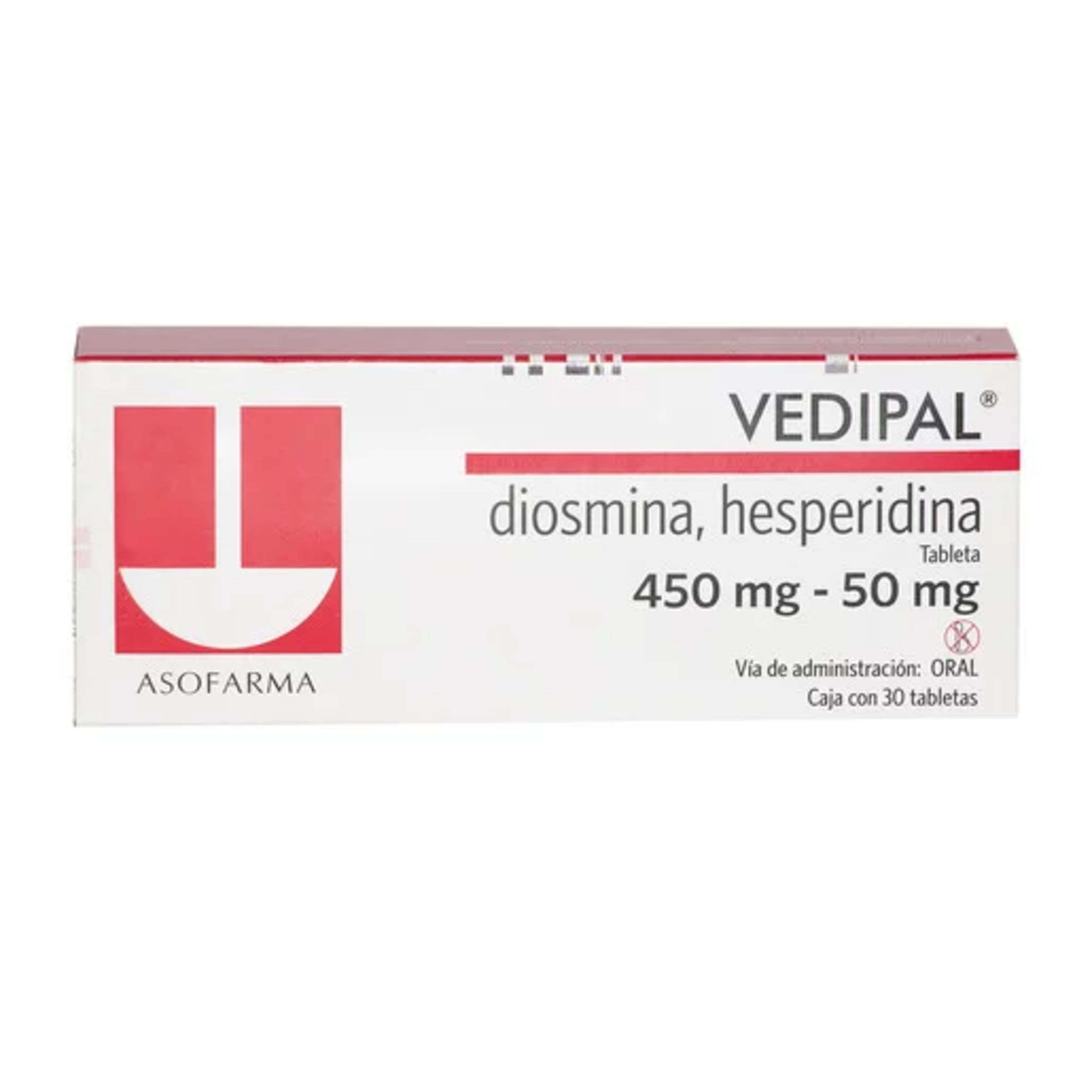 Vedipal 450/50 Mg Con 30 Tabletas