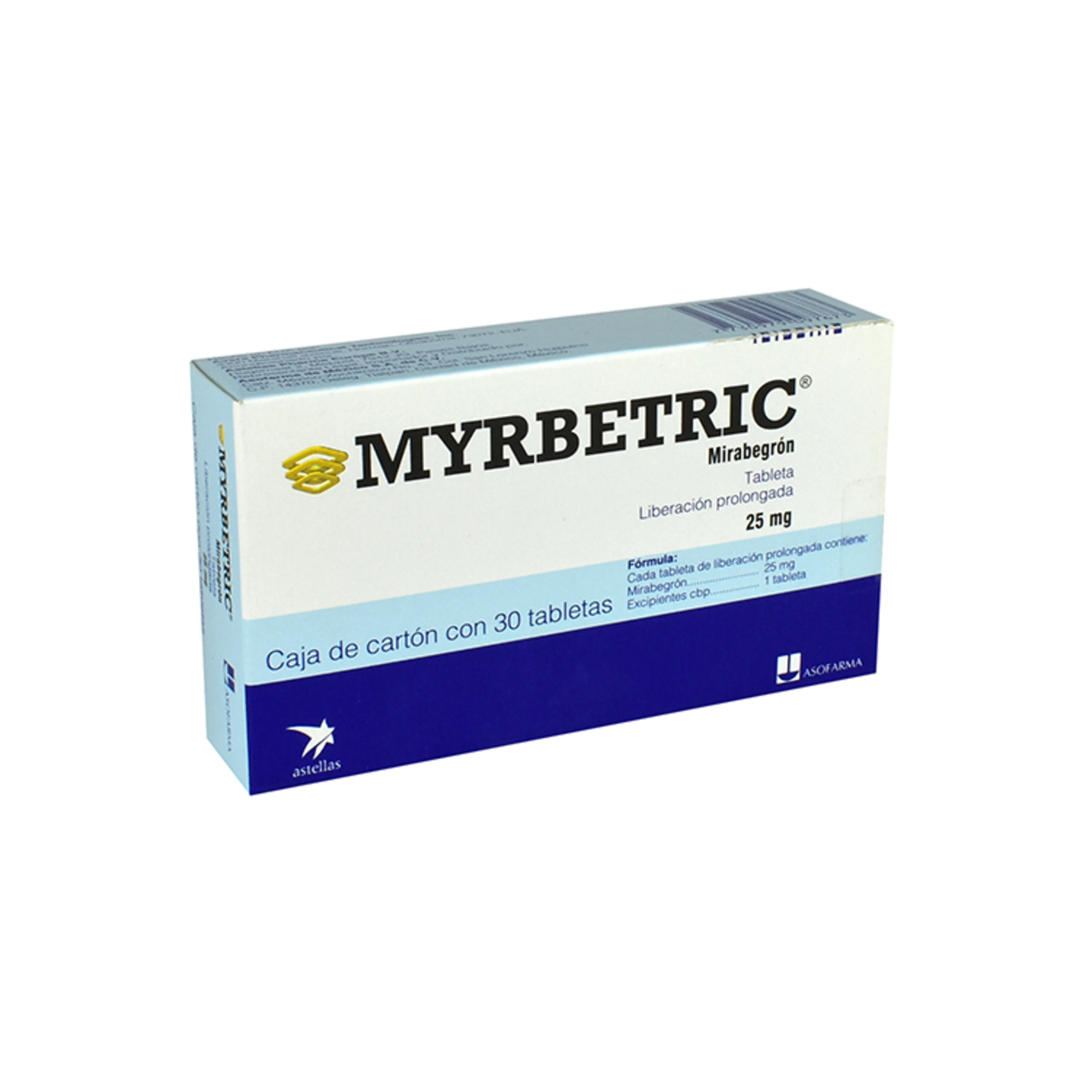 Myrbetric 25 Mg Con 30 Tabletas De Liberación Retardada