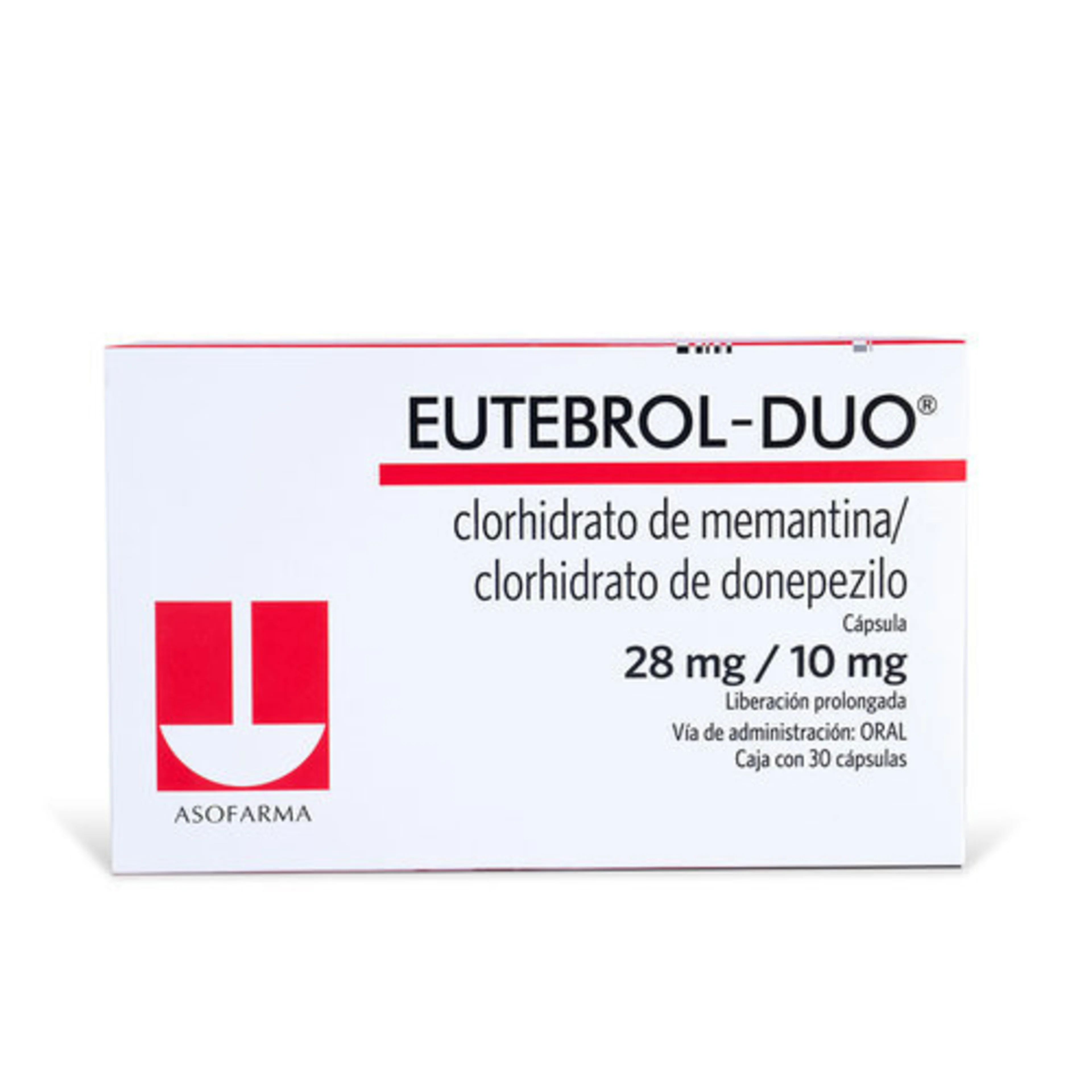 Eutebrol Duo Memantina Donepezilo 28 Mg / 10 Mg Con 30 Cápsulas