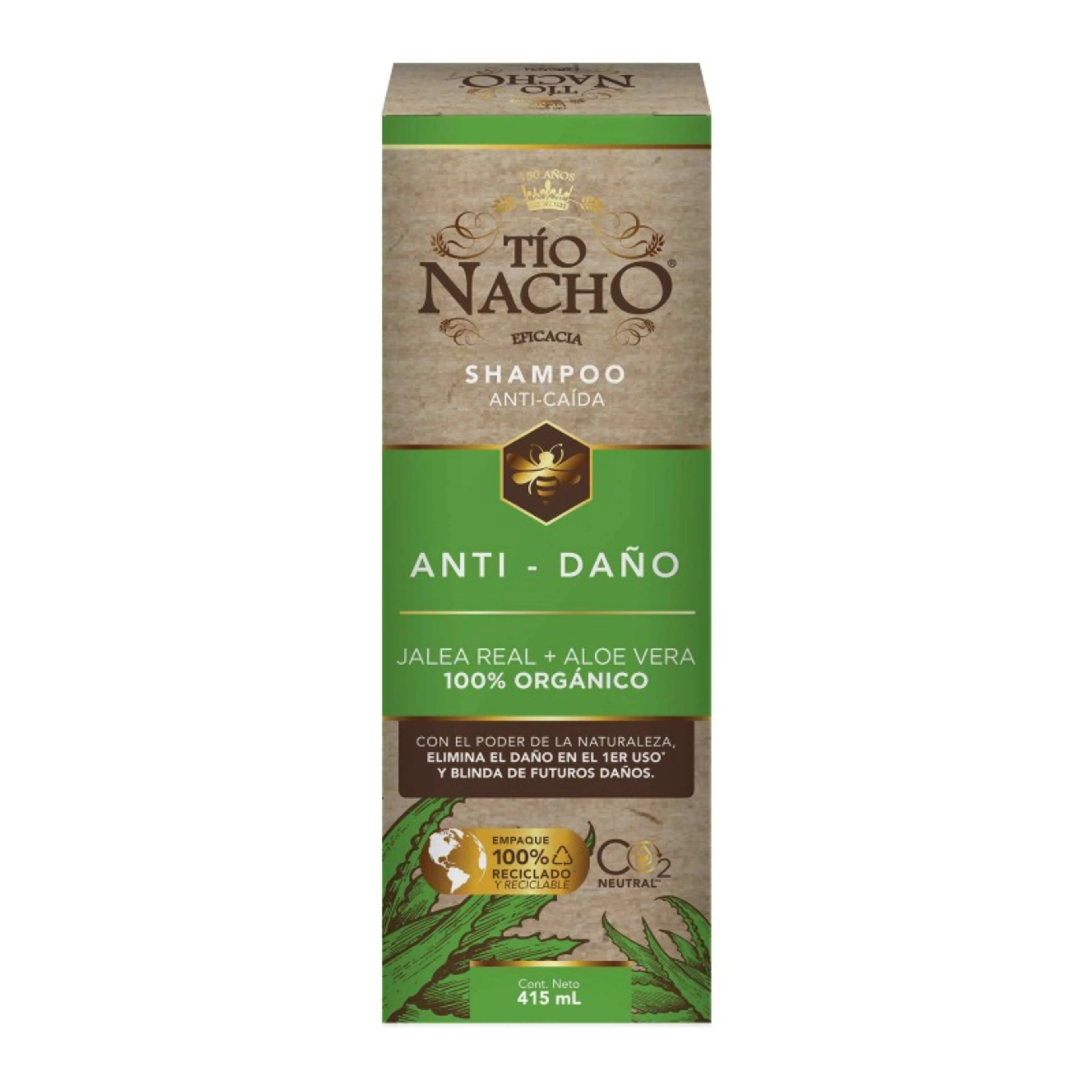 Tío Nacho Anti Daño Shampoo Con Aloe Vera Con 415 Ml