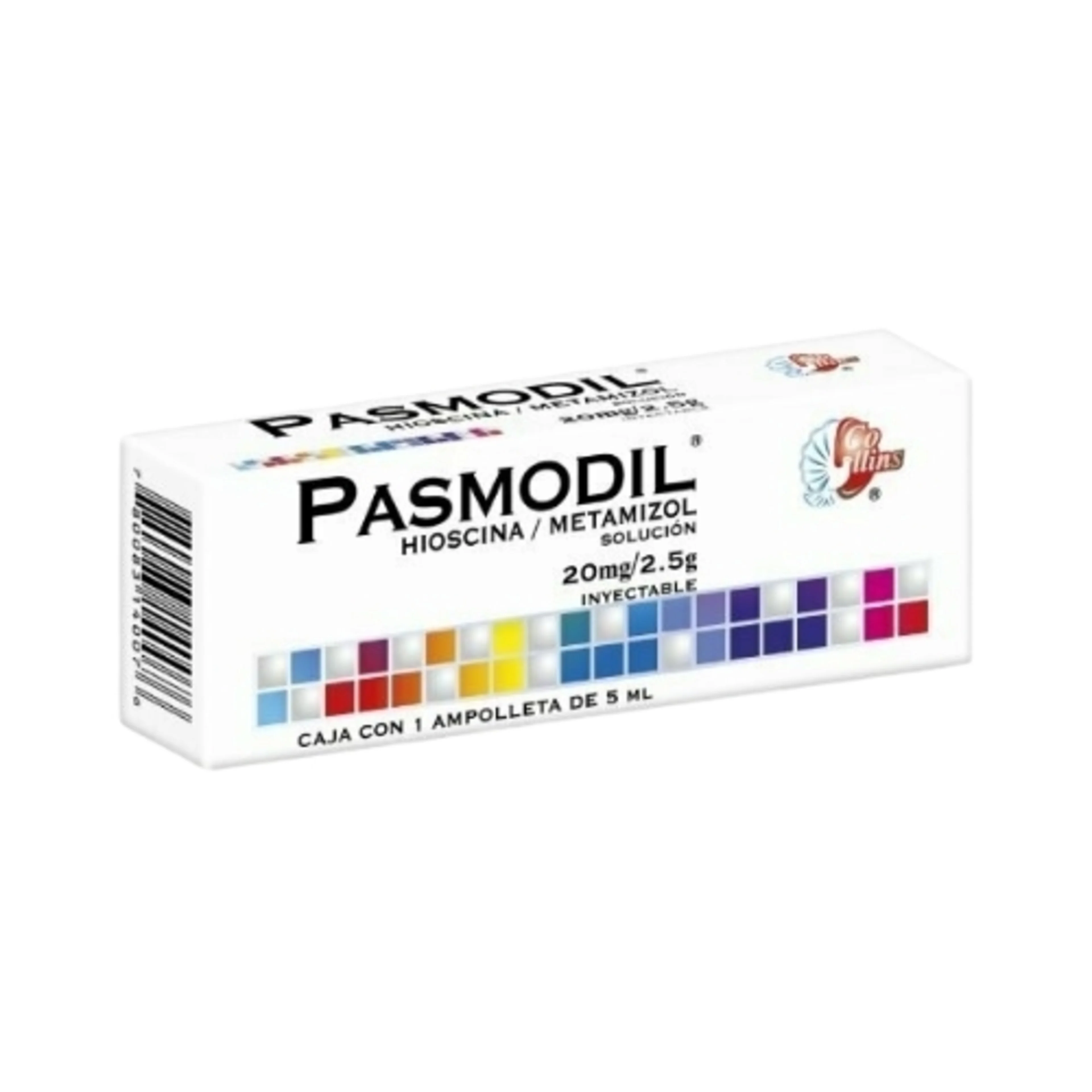 Pasmodil  20/2.5 Mg Solución Inyectable Con 1 Ampolleta