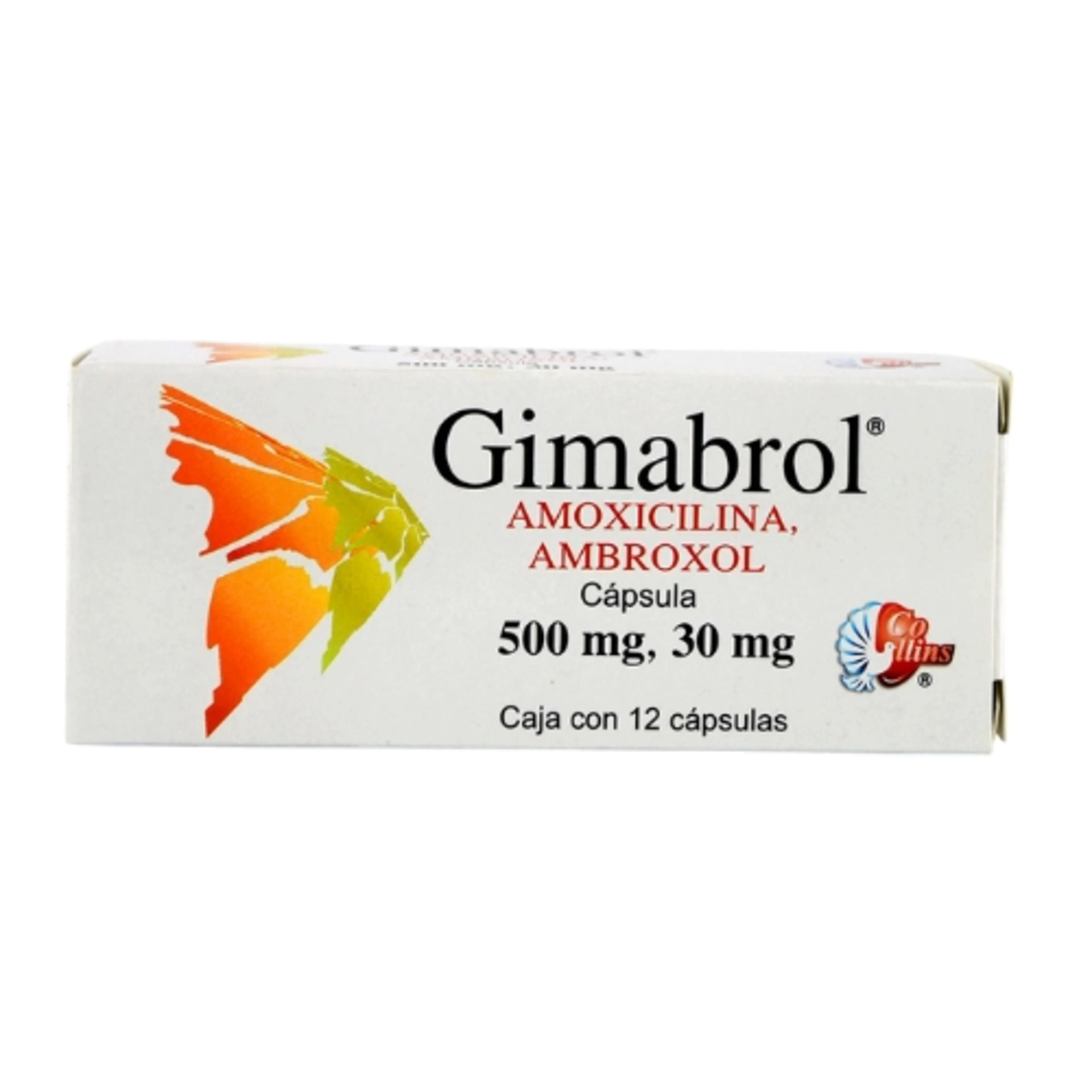 Gimabrol Ambroxol Amoxicilina 500/30 Mg Con 12 Cápsulas 