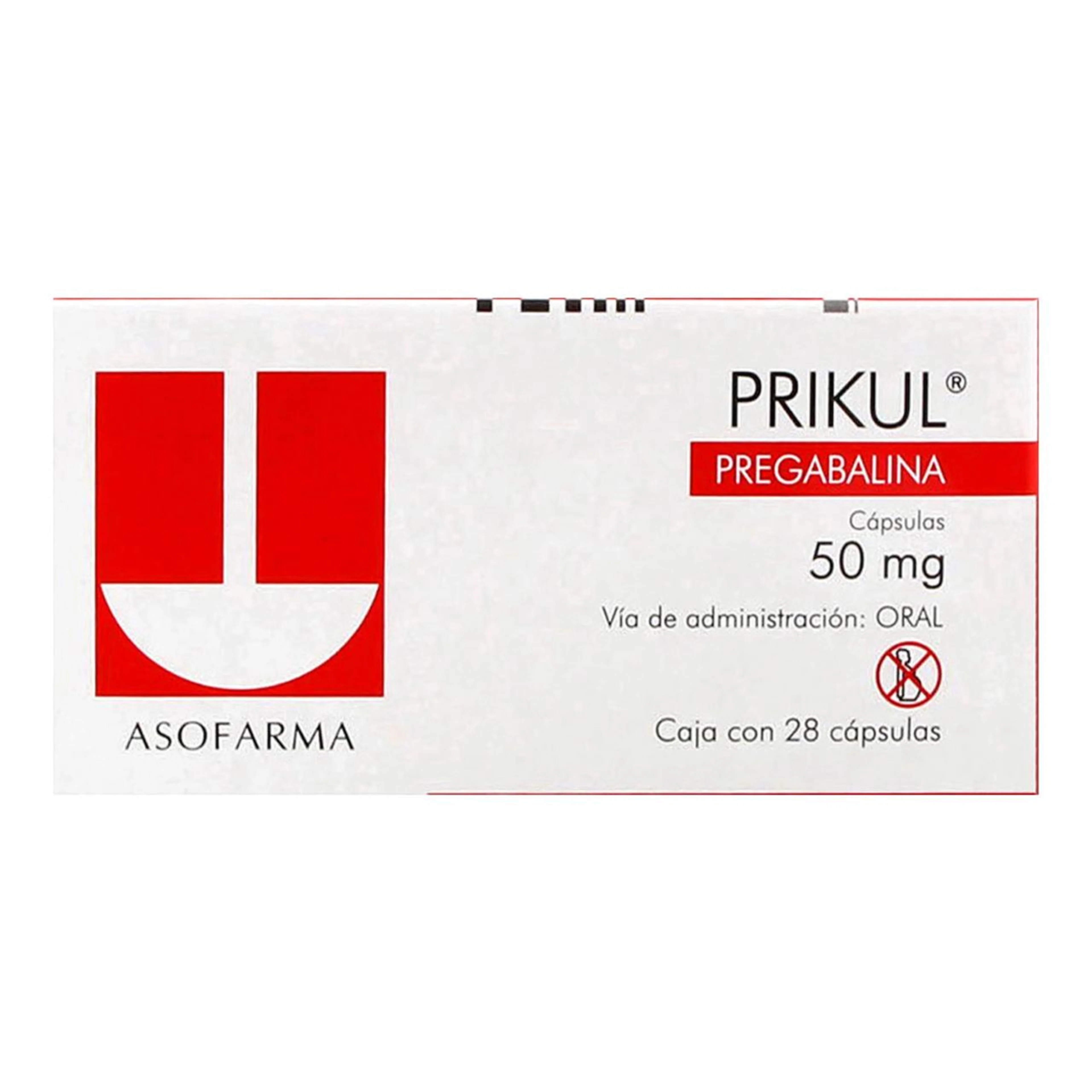 Prikul 50 Mg Con 28 Cápsulas