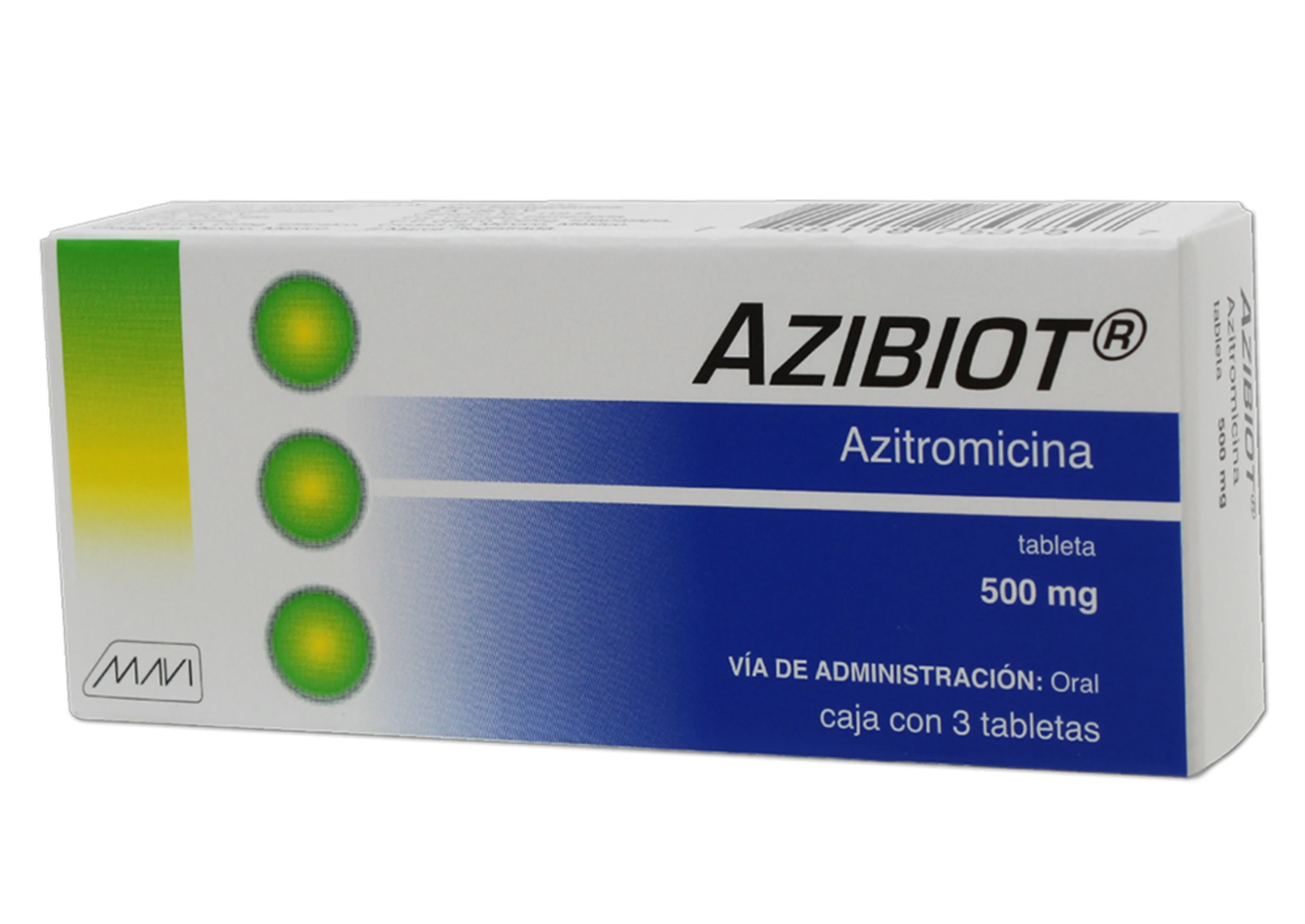 Azibiot Azitromicina 500 Mg Con 3 Tabletas