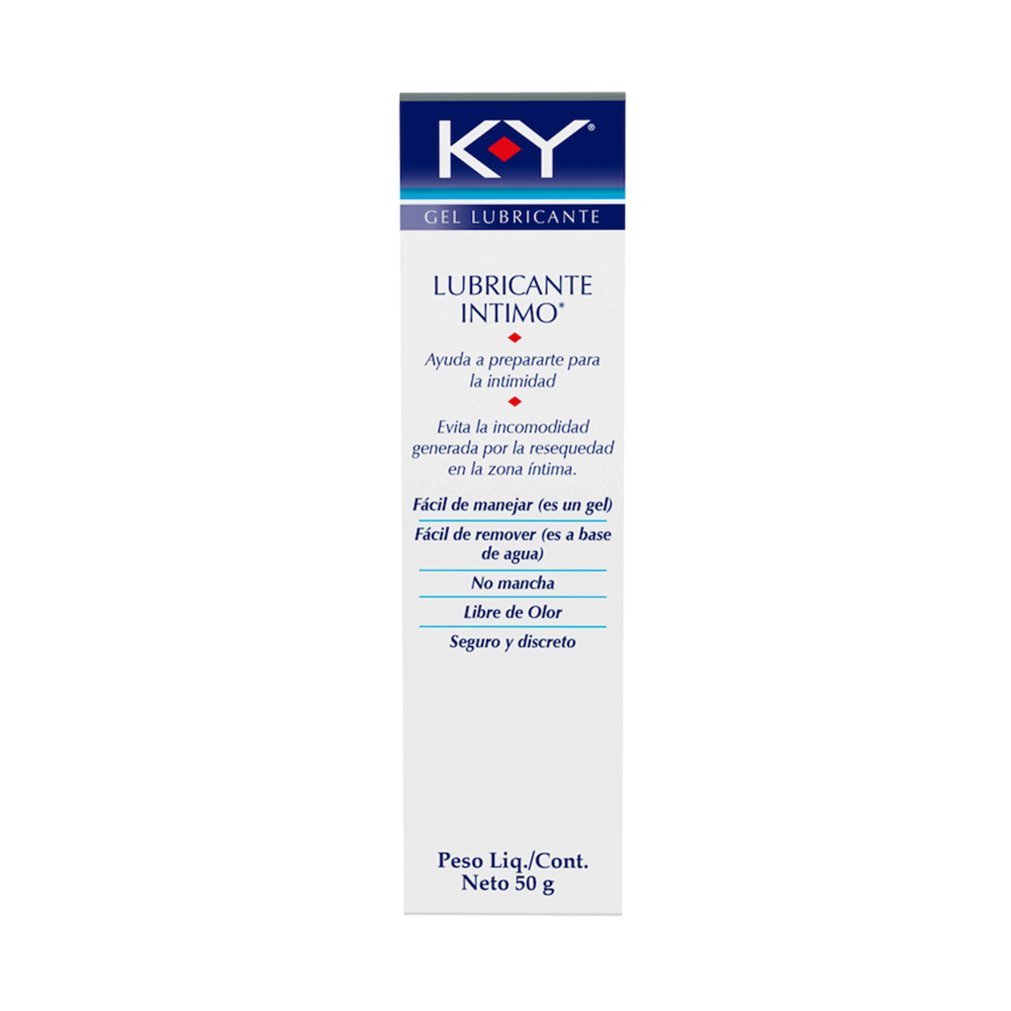 K-Y Gel Lubricante Íntimo Con 50 G