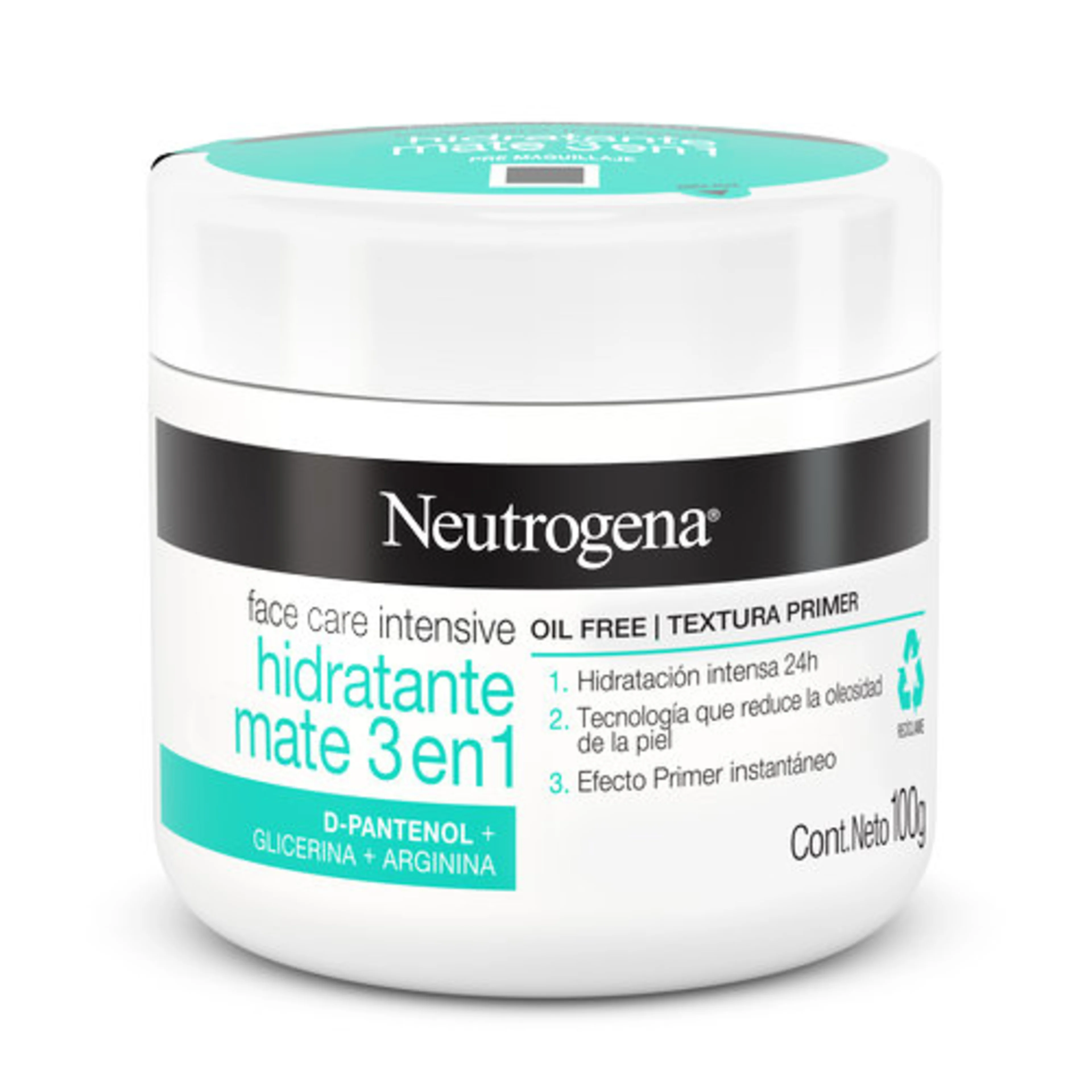Neutrogena hidtratante facial mate 3 en 1 crema gel 100 g
