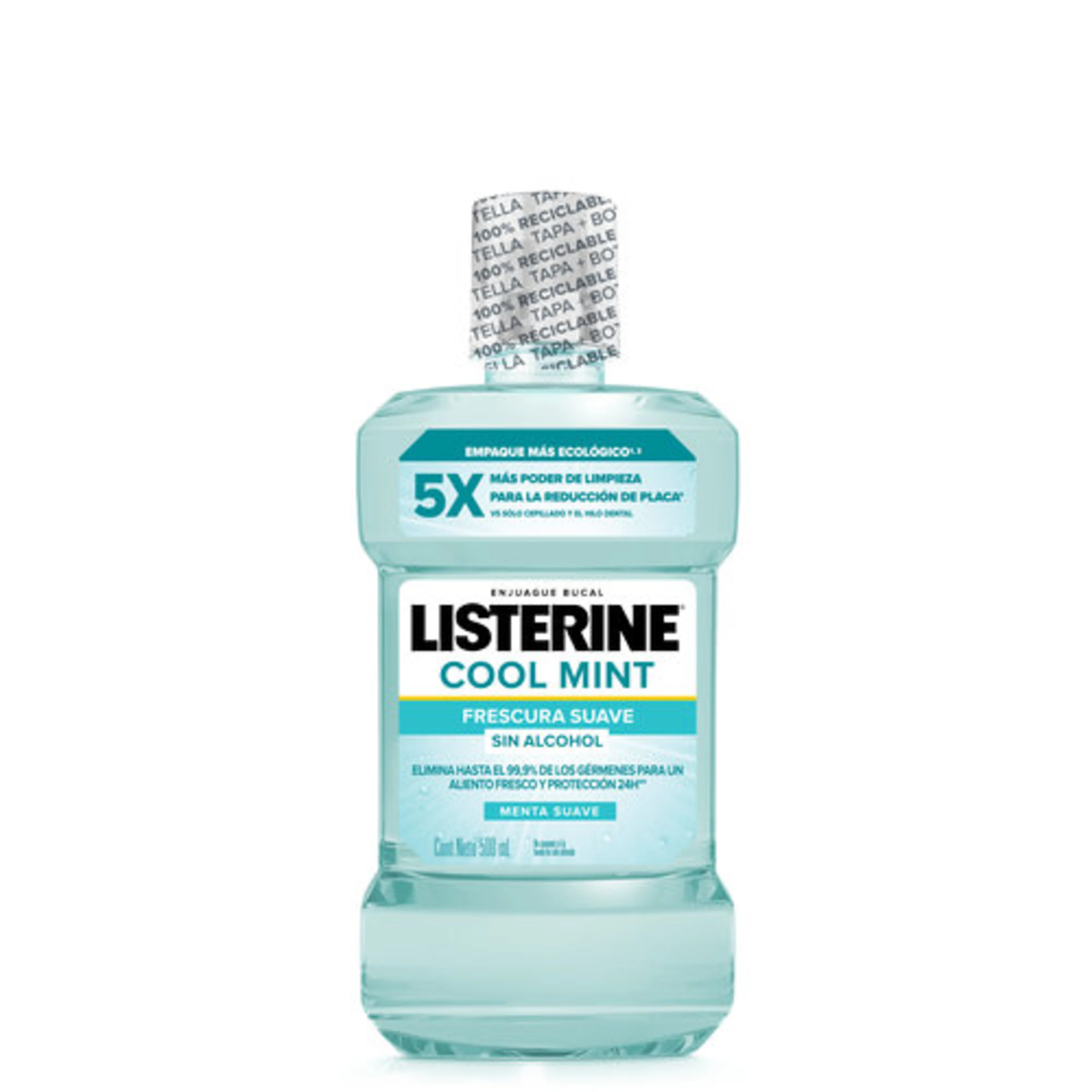 Listerine Cool Mint Zero Alcohol Enjuague Bucal Con 500 Ml