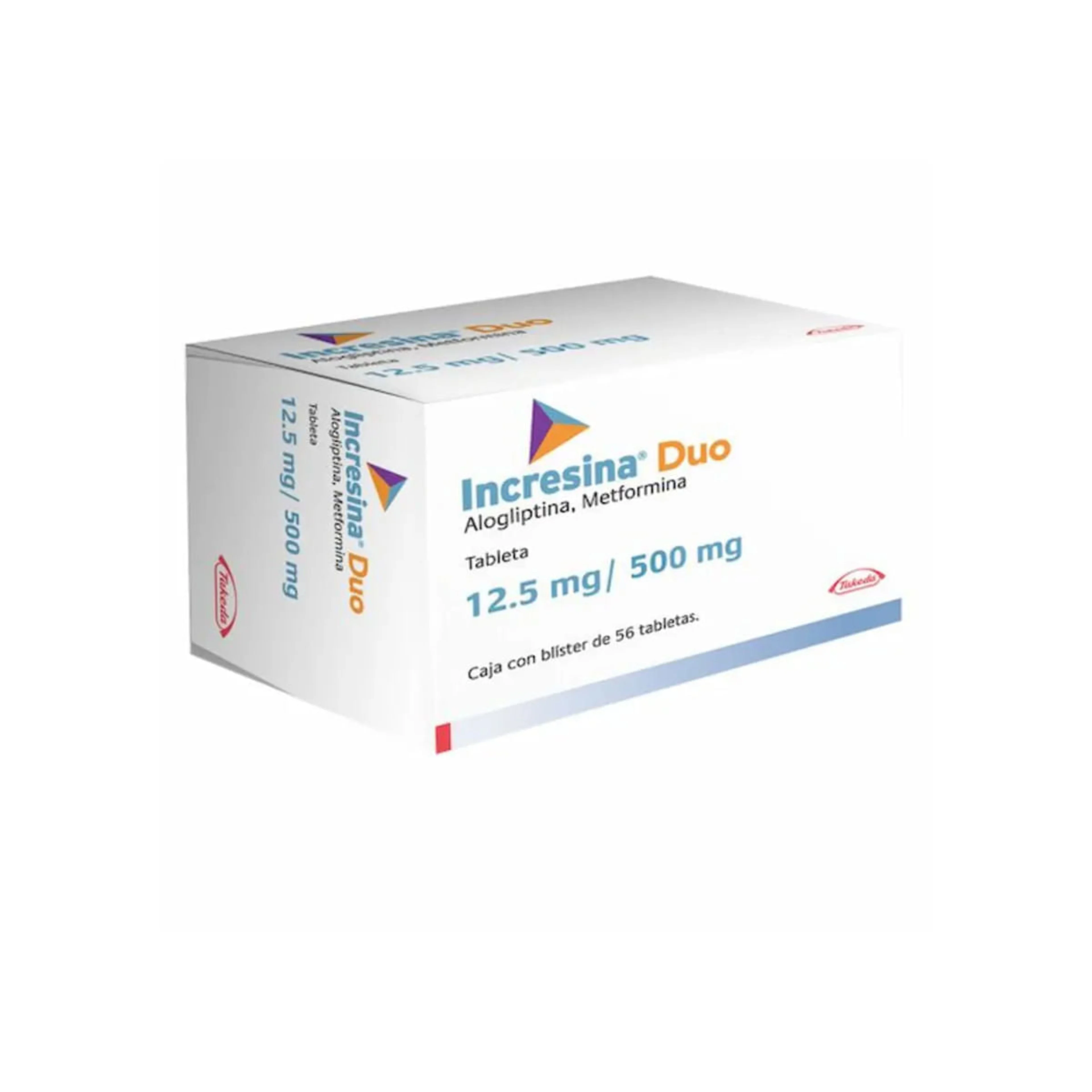 Incresina Duo Alogliptina Metformina 12.5 Mg / 500 Mg Con 56 Tabletas