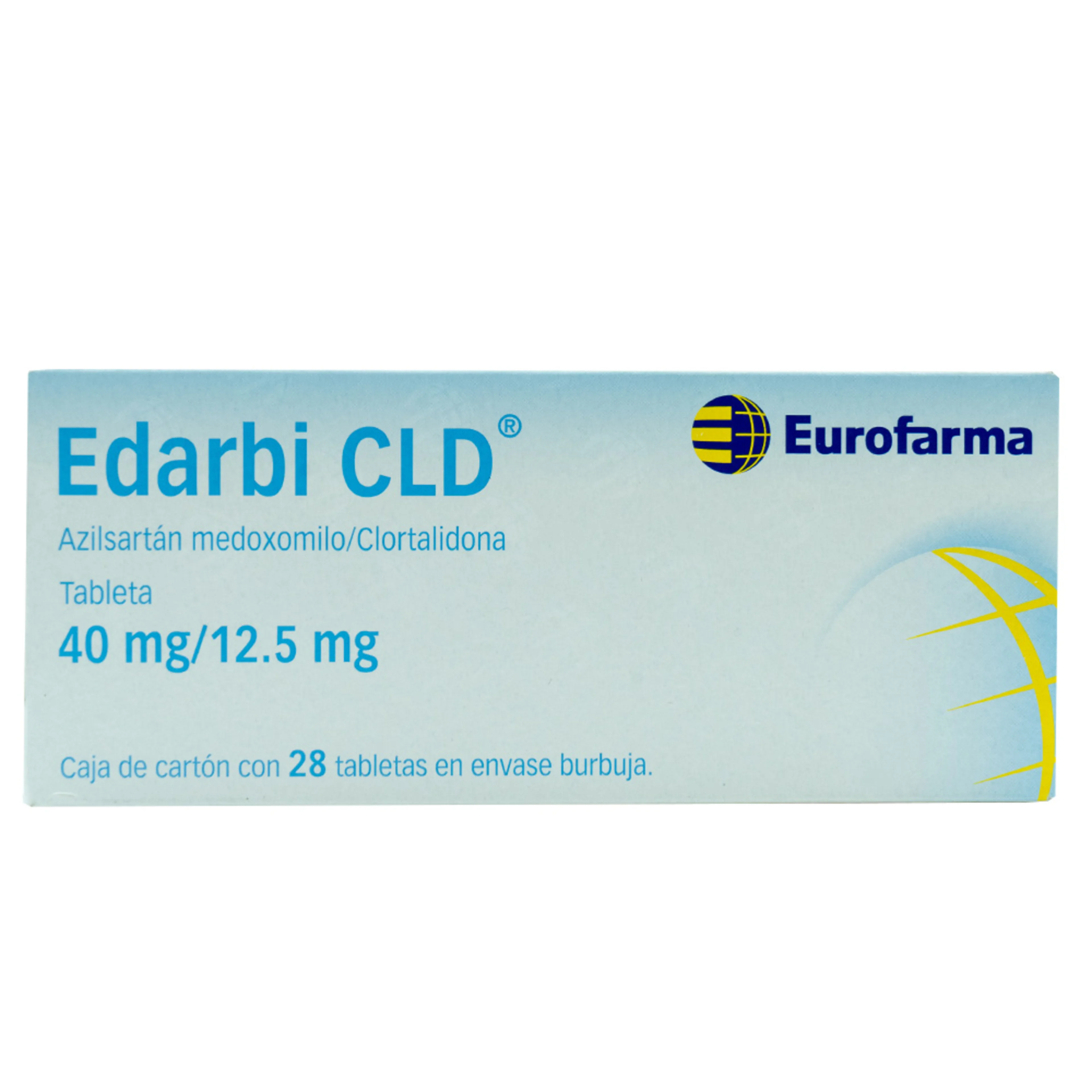 Edarbi Cld Azilsartán Medoxomilo Clortalidona 40 Mg / 12.5 Mg Con 28 Tabletas