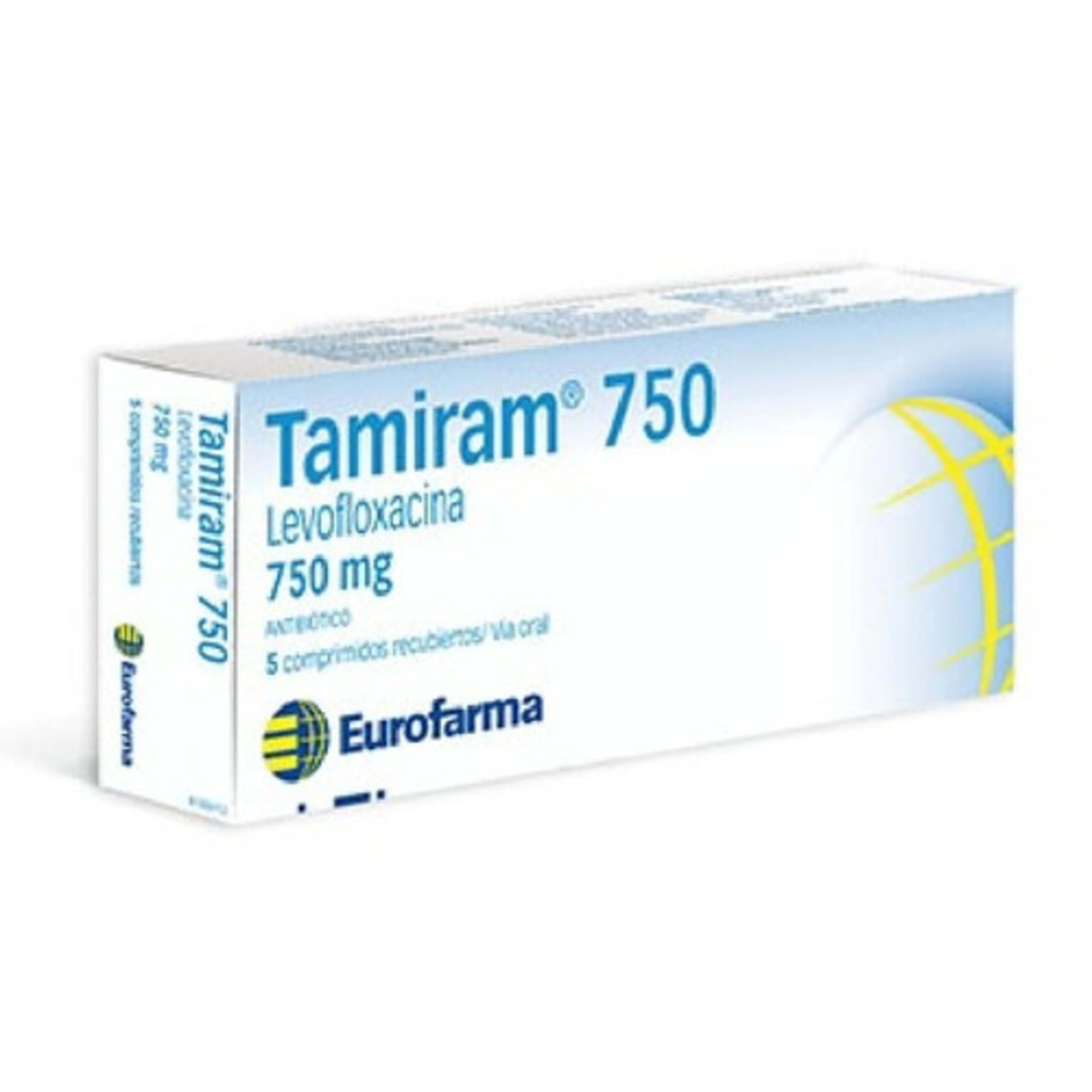 Tamiram Levofloxacino 750 Mg Con 5 Tabletas