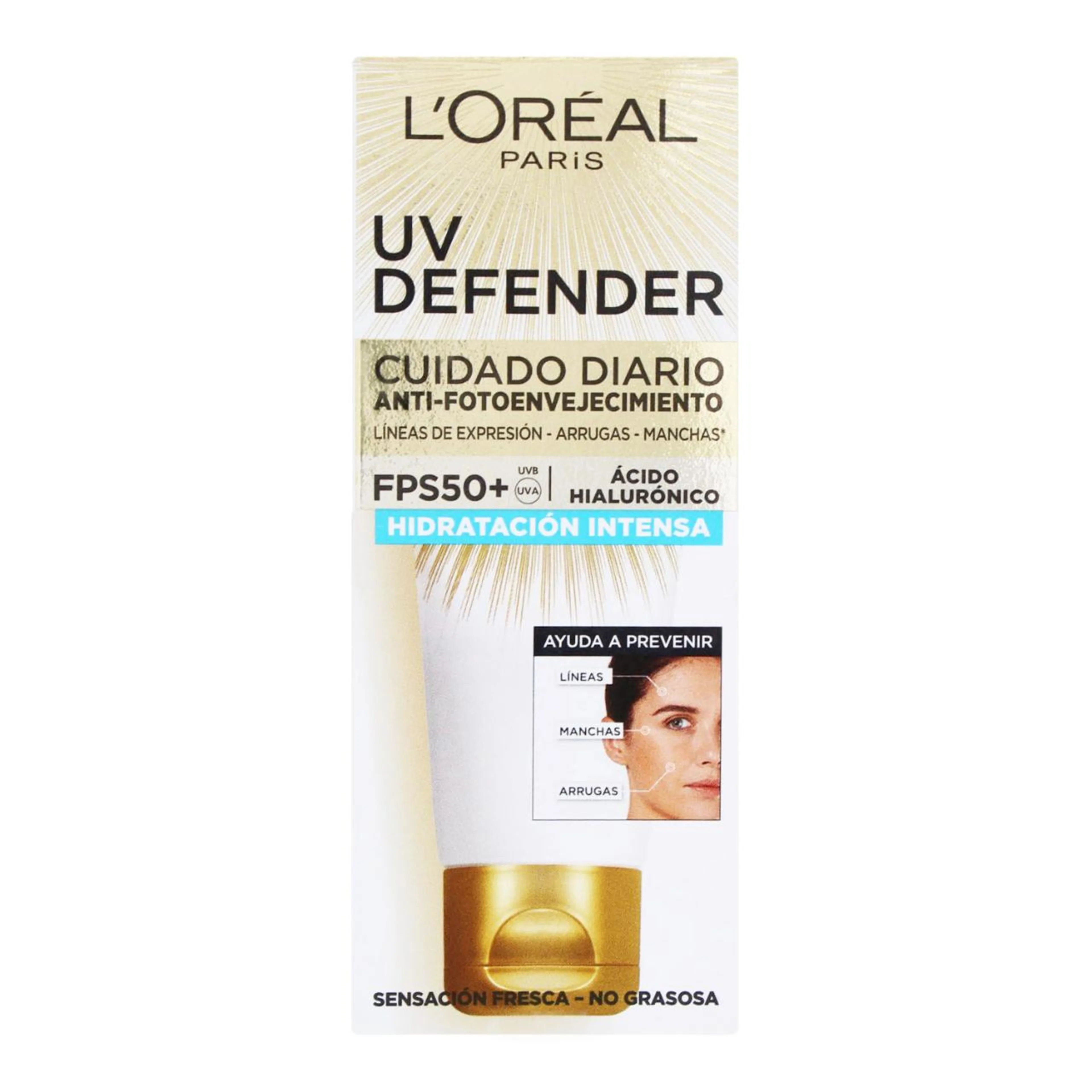 L’Oreal Uv Defender Hidratación Intensa Fps50 Crema Con 40 Gr