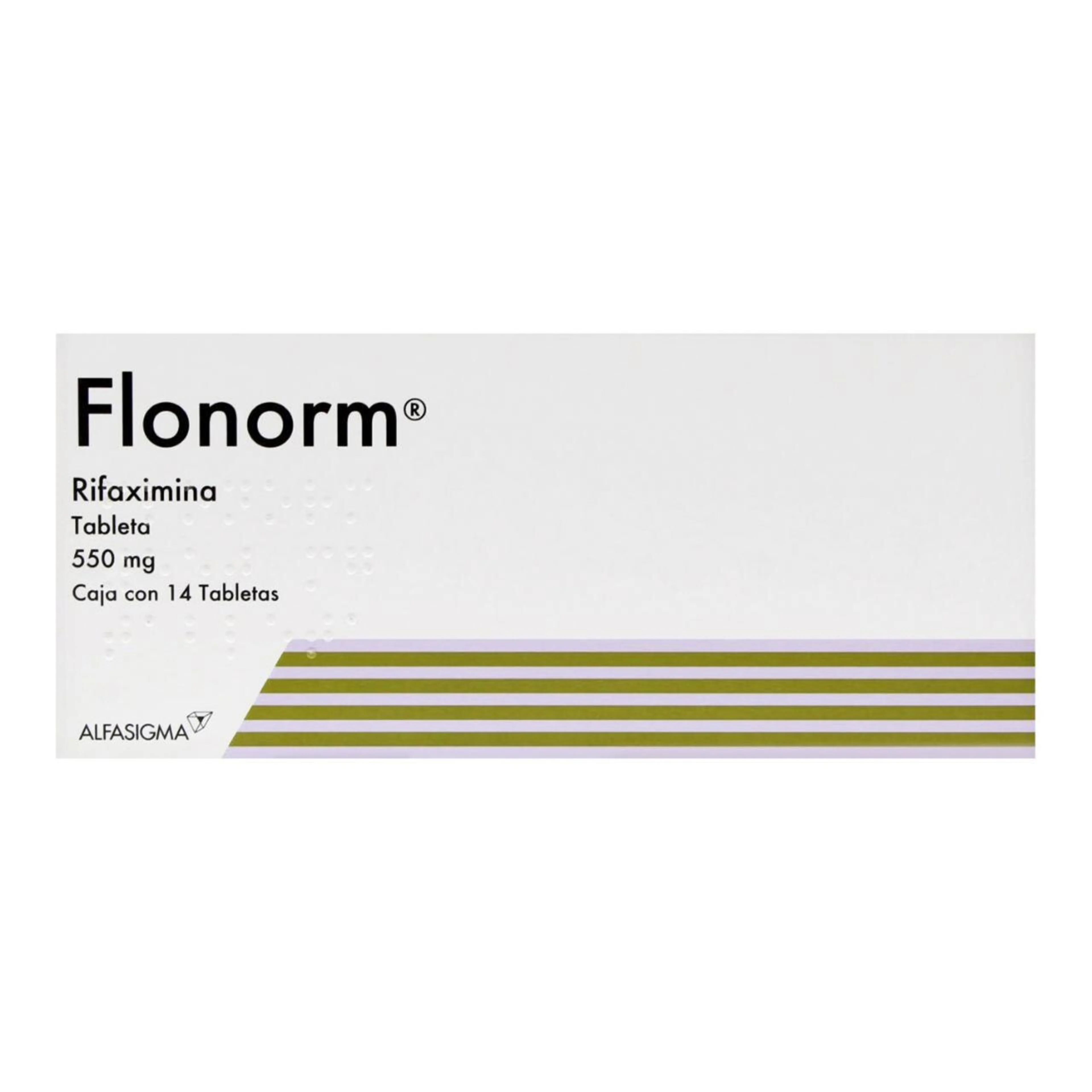 Flonorm Rifaximina 550 Mg Con 14 Tabletas
