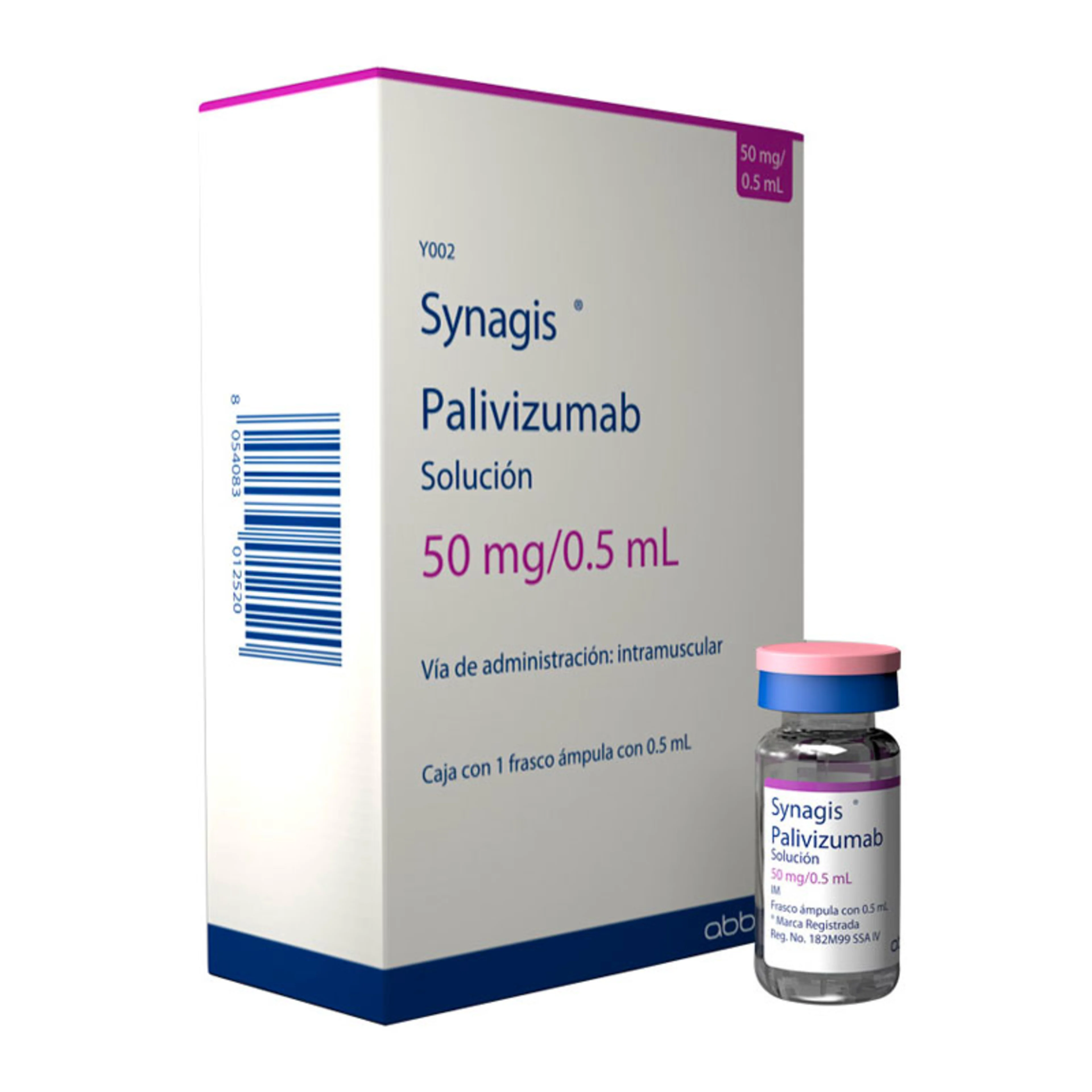 Synagis palivizumab 50 mg solución inyectable frasco 0.5 ml