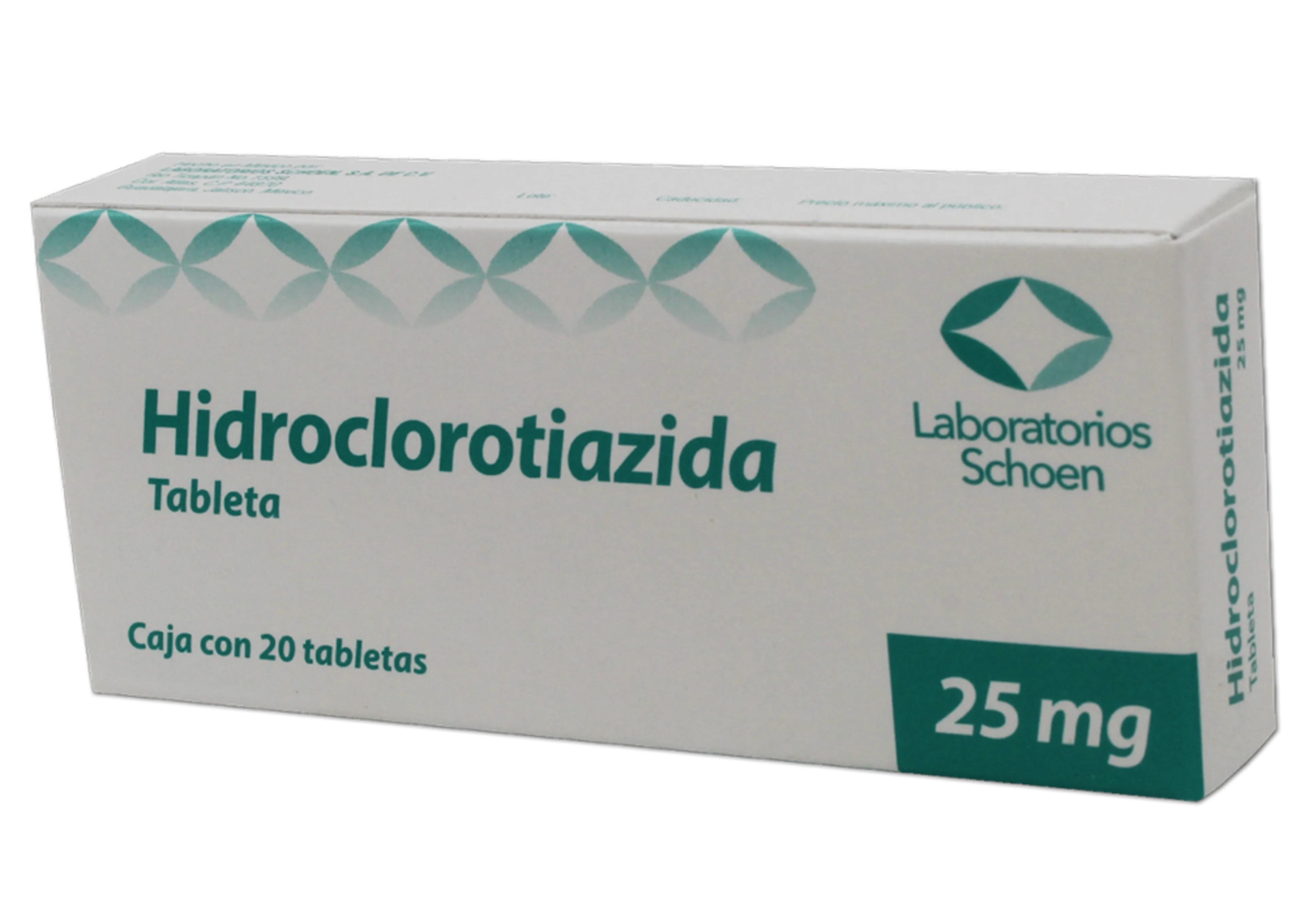 Hidroclorotiazida 25 Mg Con 20 Tabletas (Schoen)