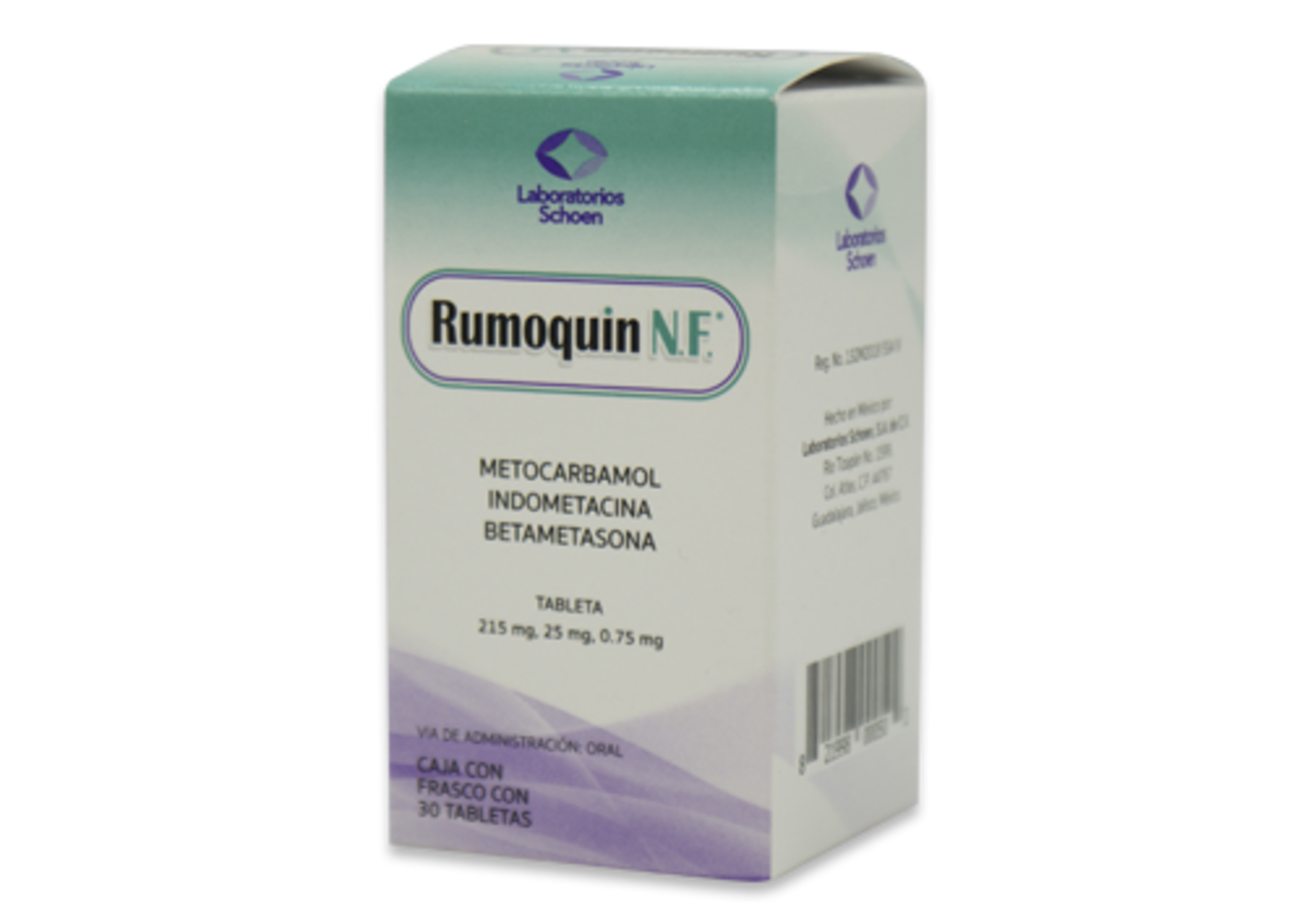 Rumoquin Nf 215/25/0.75 Mg Con 30 Tabletas