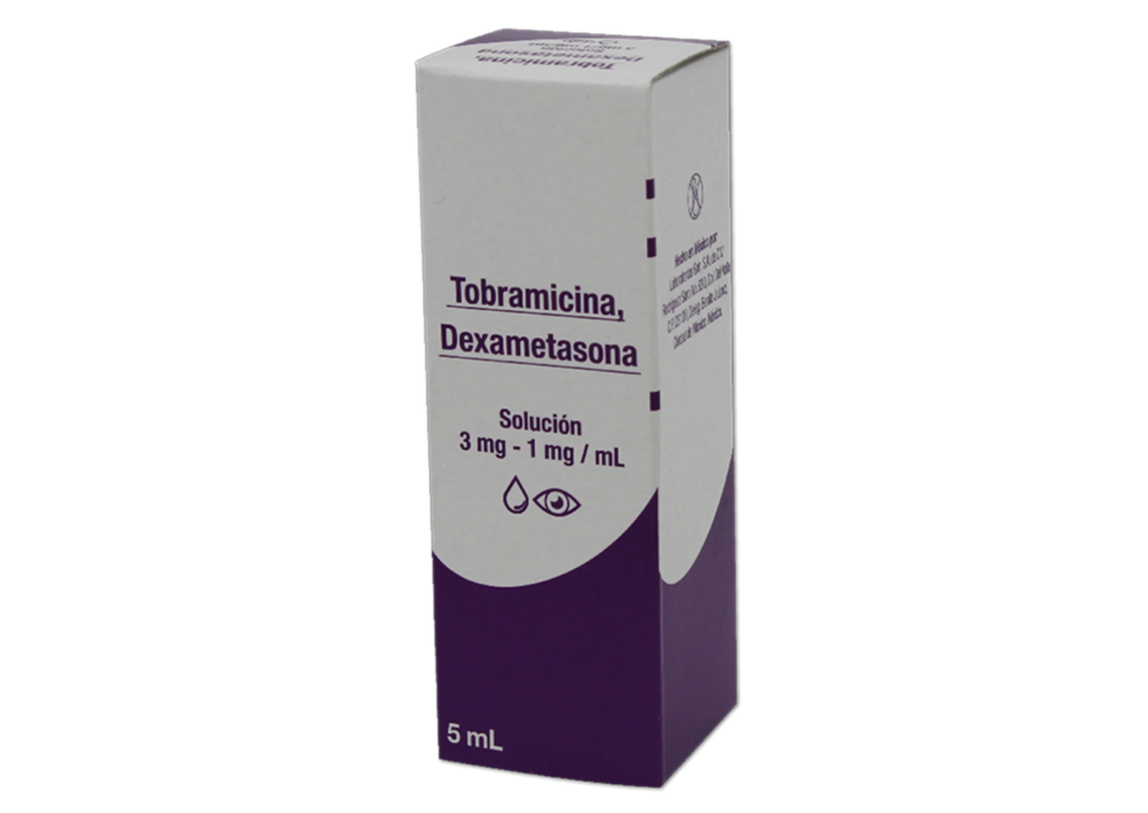 Tobramicina, Dexametazona 3/1 Mg Con 5 Ml De Solución