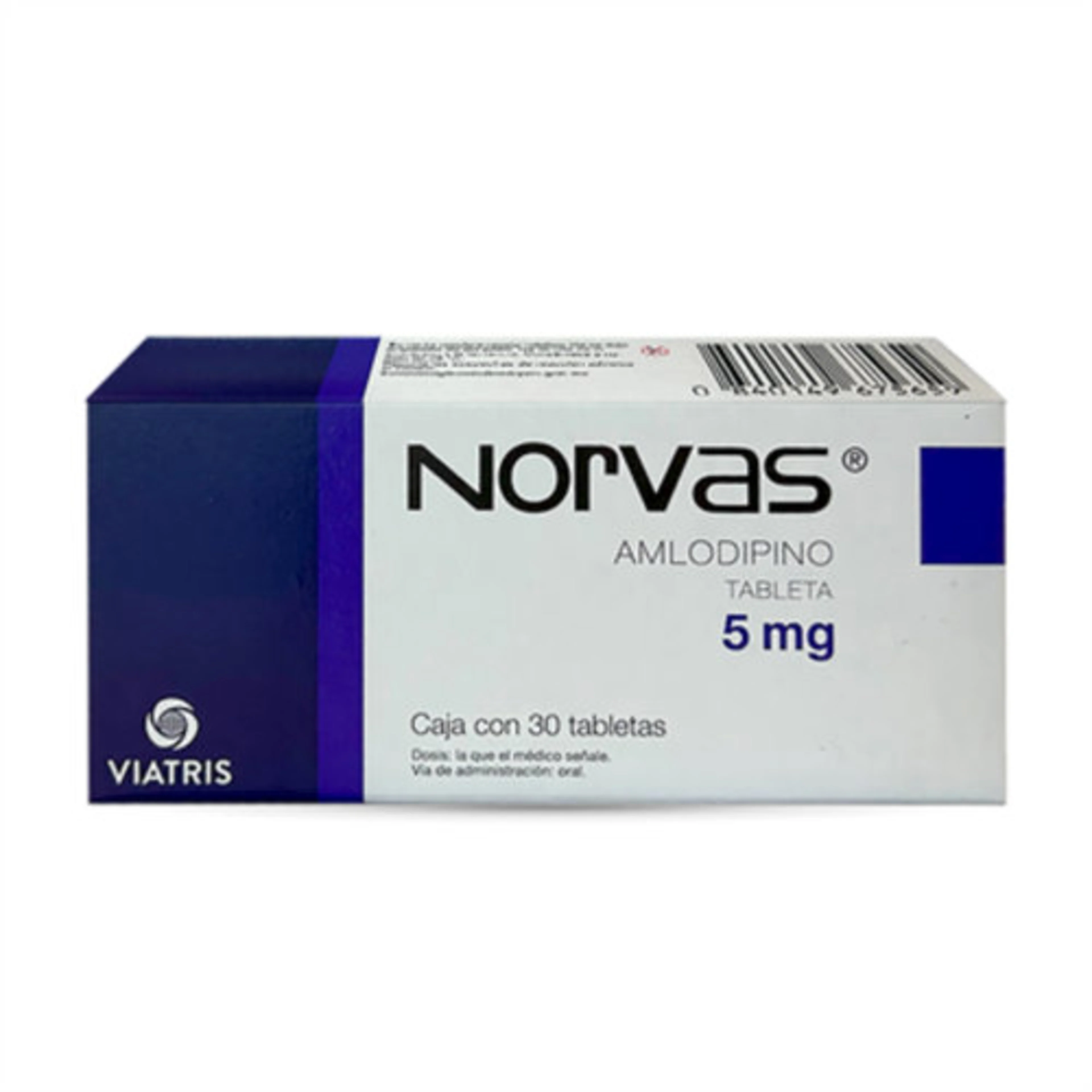 Norvas 5 Mg Con 30 Tabletas
