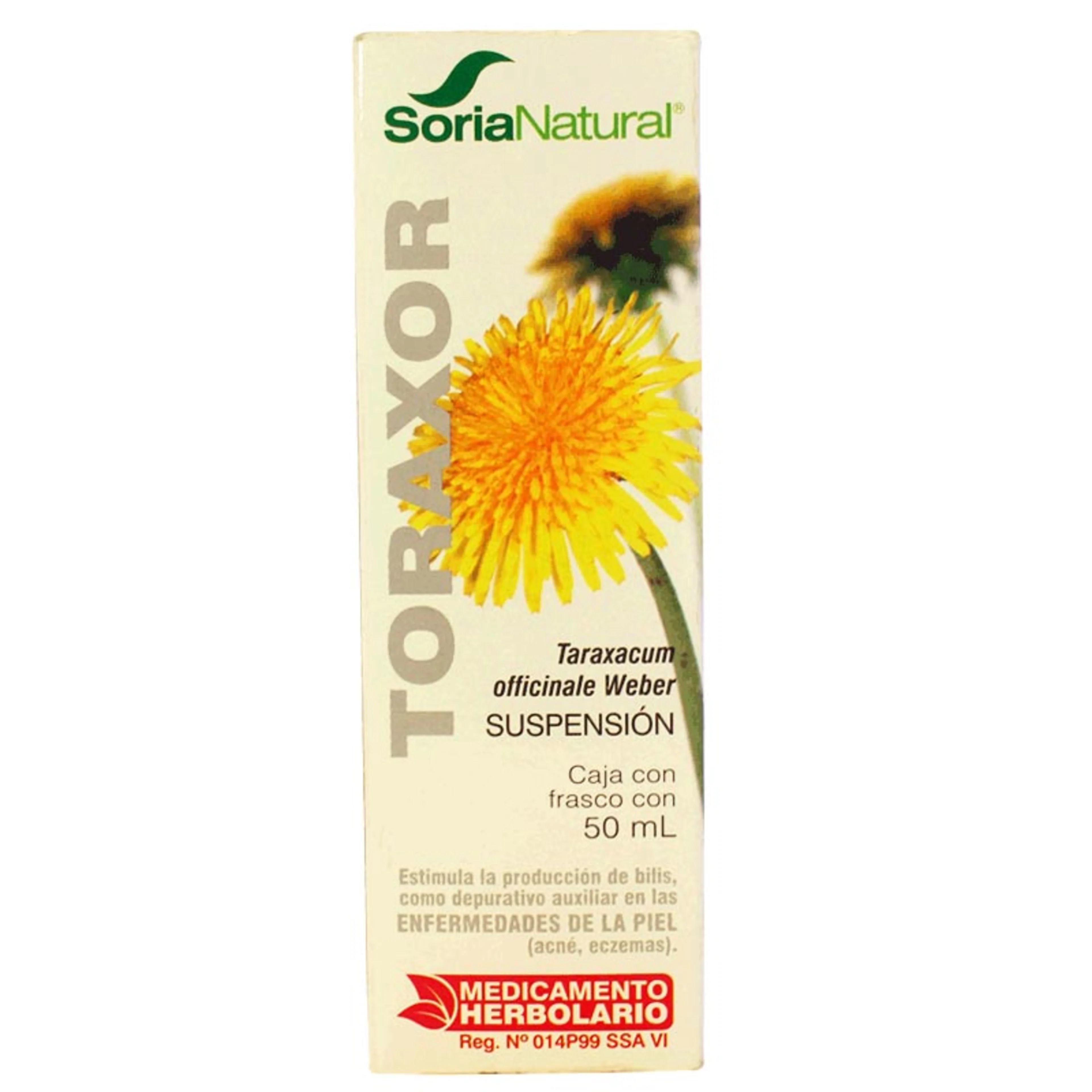 Toraxor auxiliar en las enfermedades de la piel 50 ml suspensión frasco gotero diente de león 0.1 g