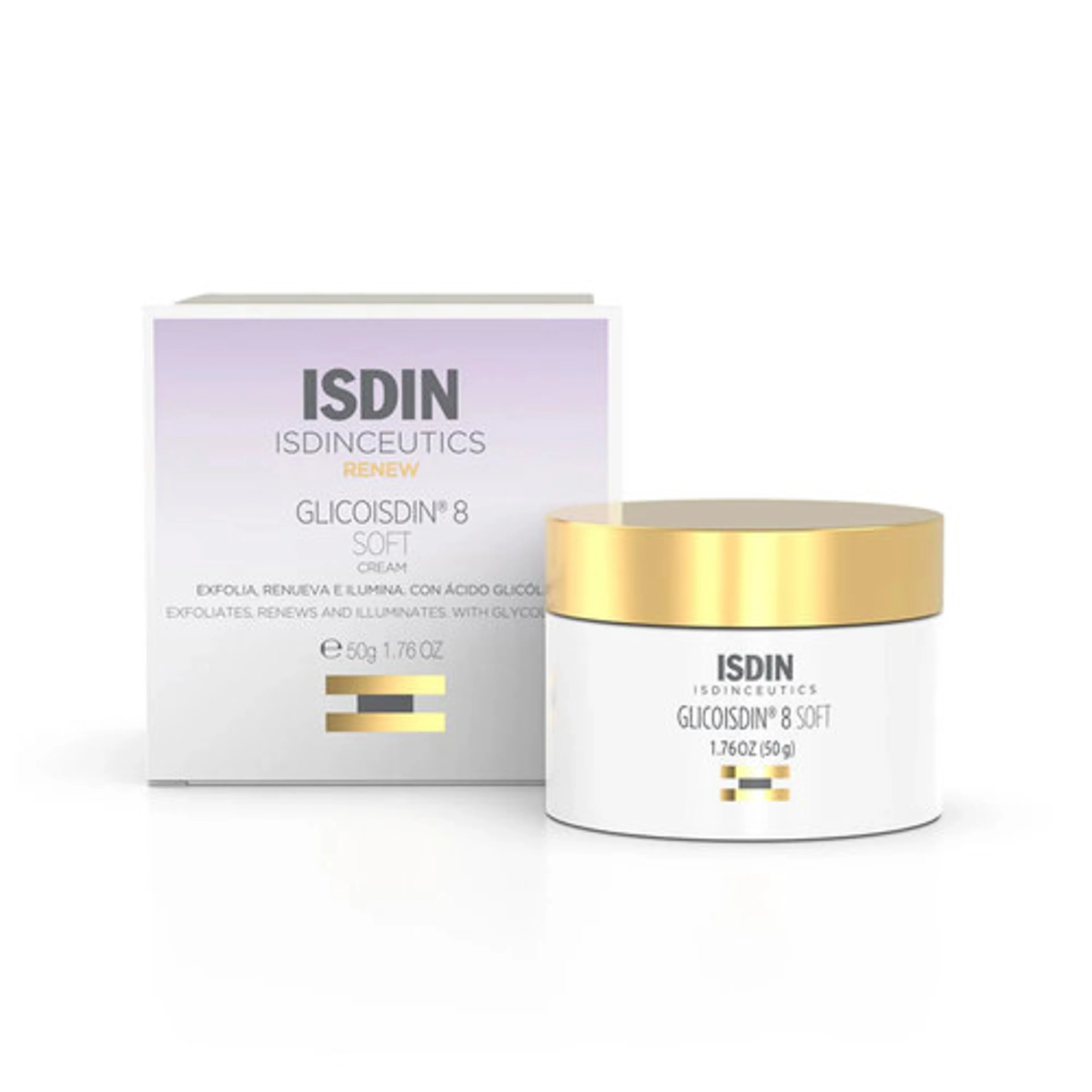 Isdin Glicoisdin 8 Soft Crema Facial Efecto Peeling Con 50 G