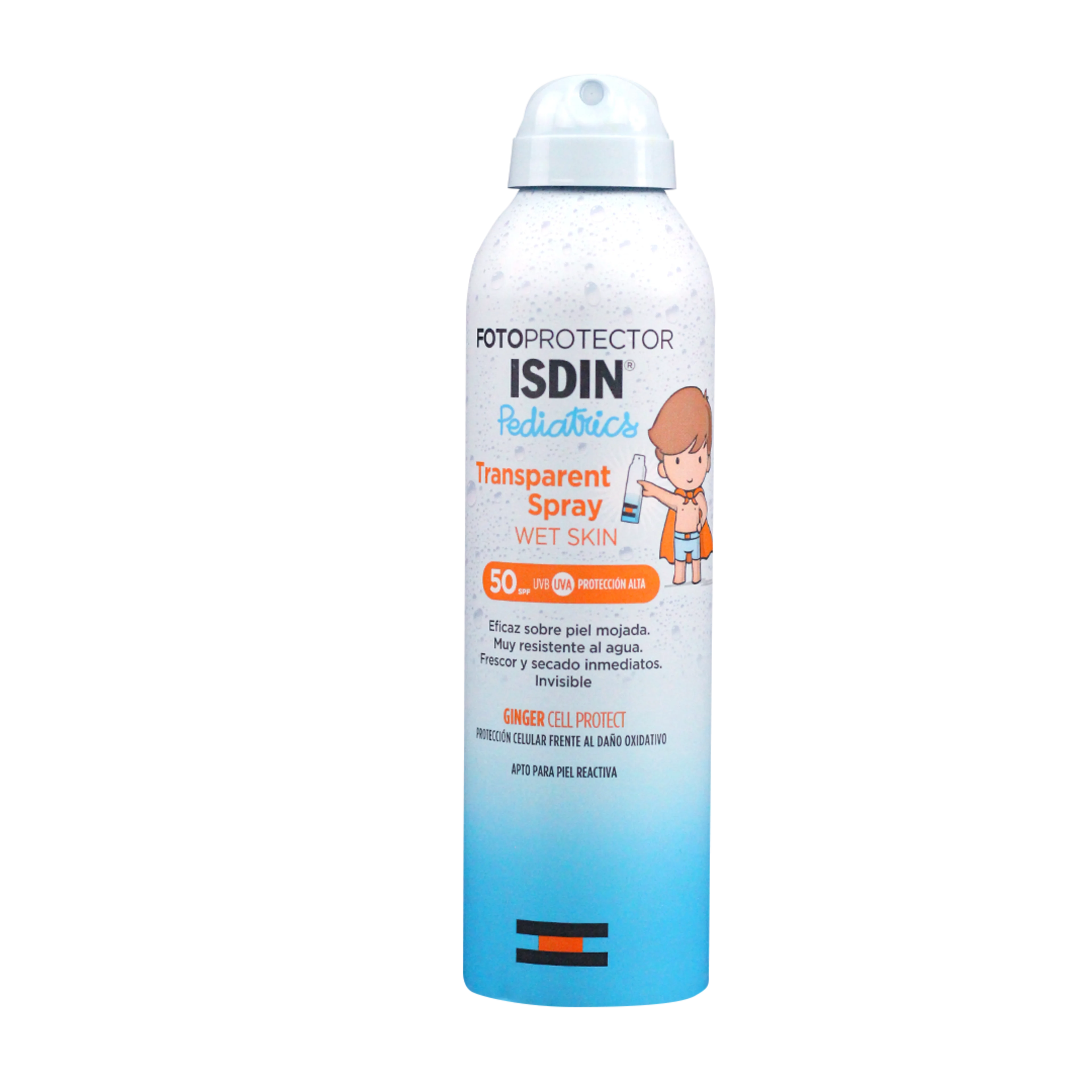 Isdin Pedriatrics Fotoprotector Transparent Wet Skin Fps50 Spray 250 Ml