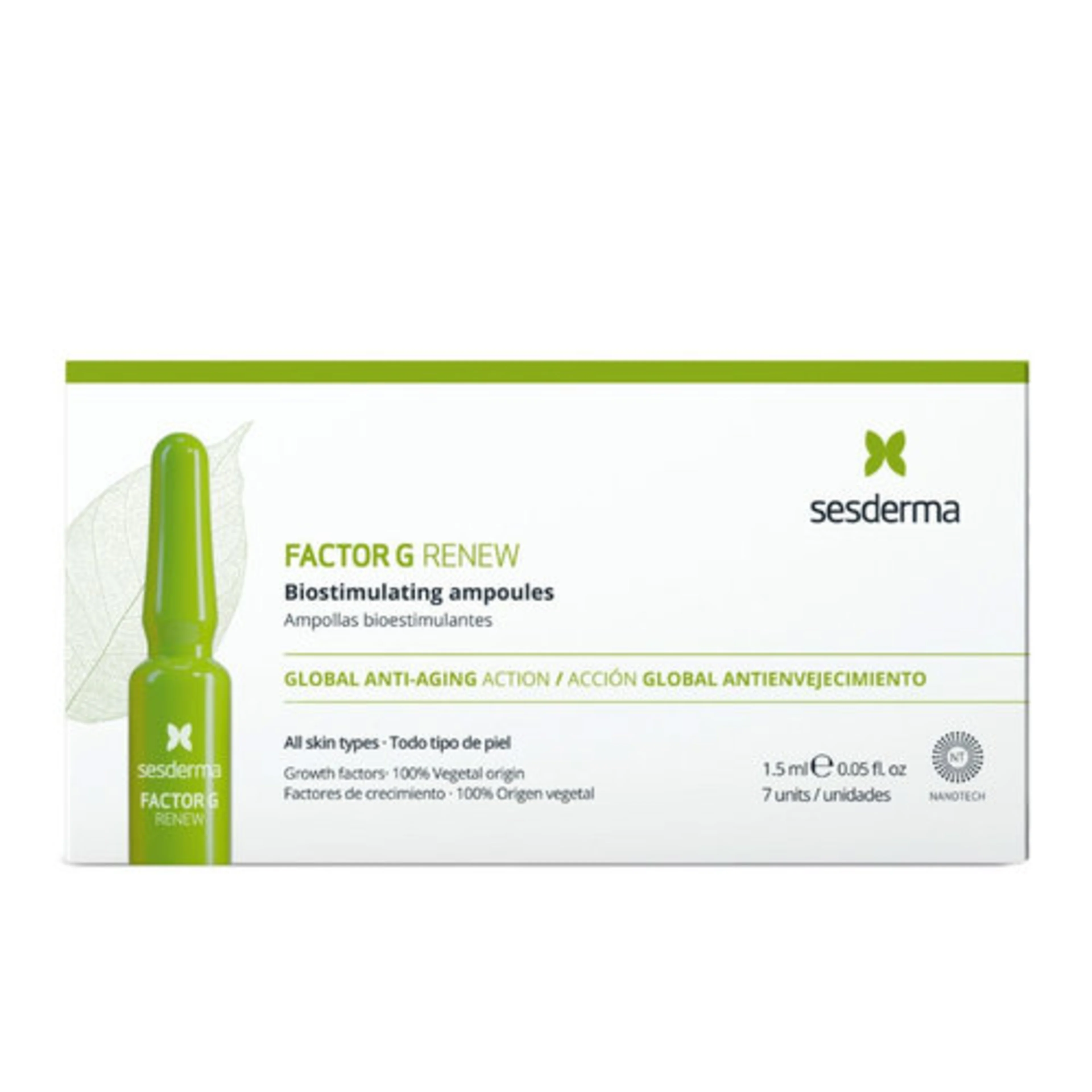 Sesderma Factor G Bioestimulante 7 Ampolletas De 1.5 Ml