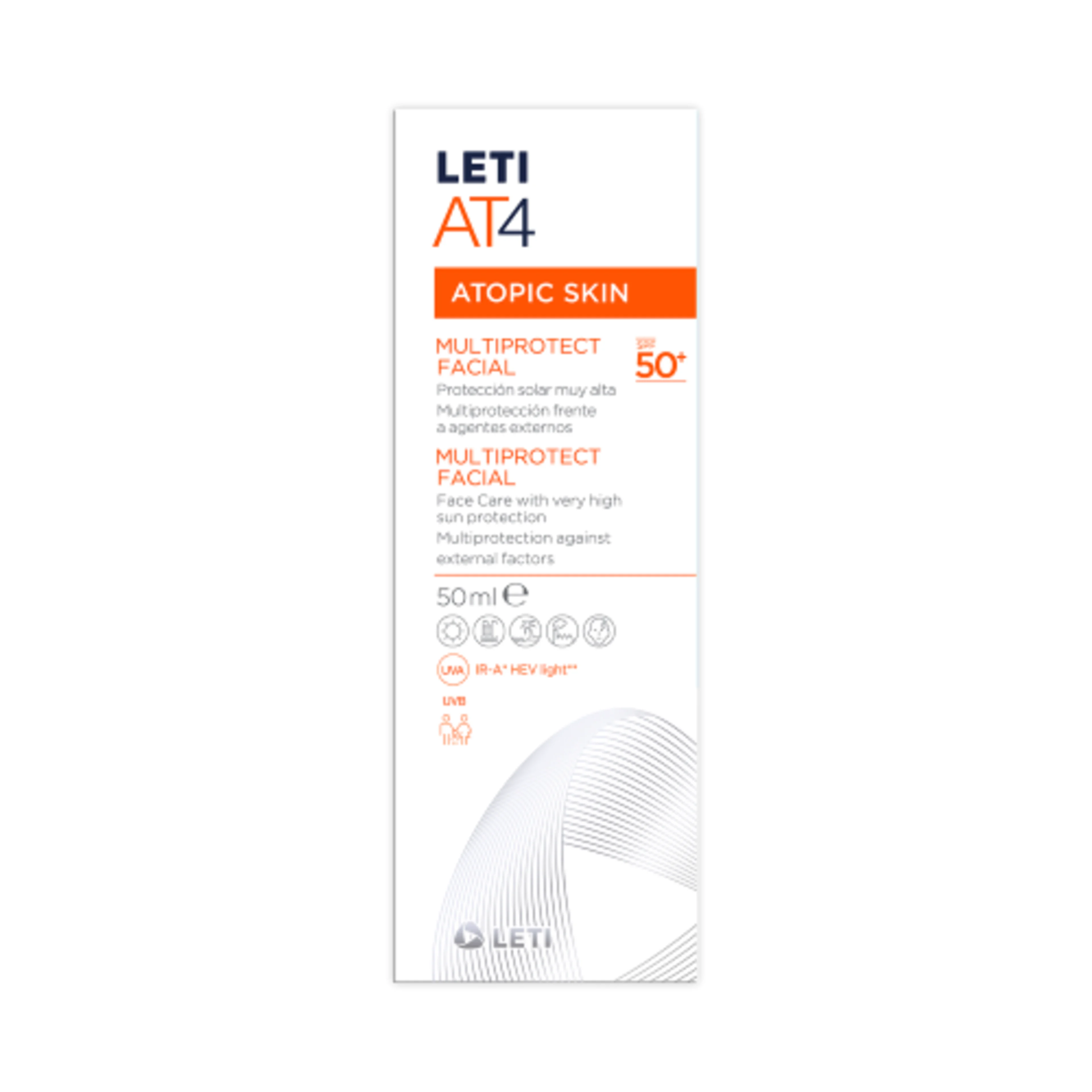 Leti At4 Multiprotect Crema Facial Con 50 Ml