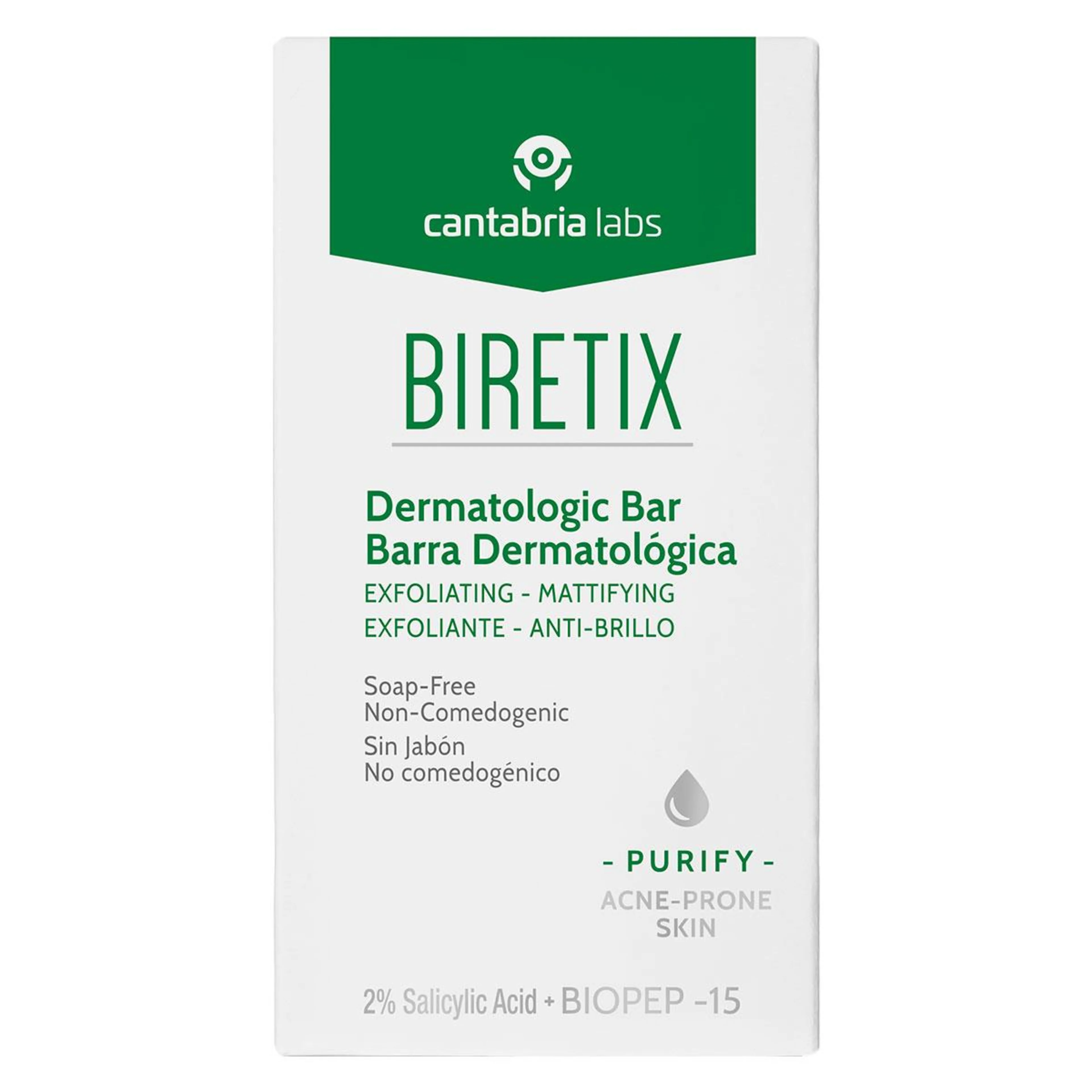 Cantabria Biretix Exfoliante Anti-Brillo Barra Sin Jabón 80 G