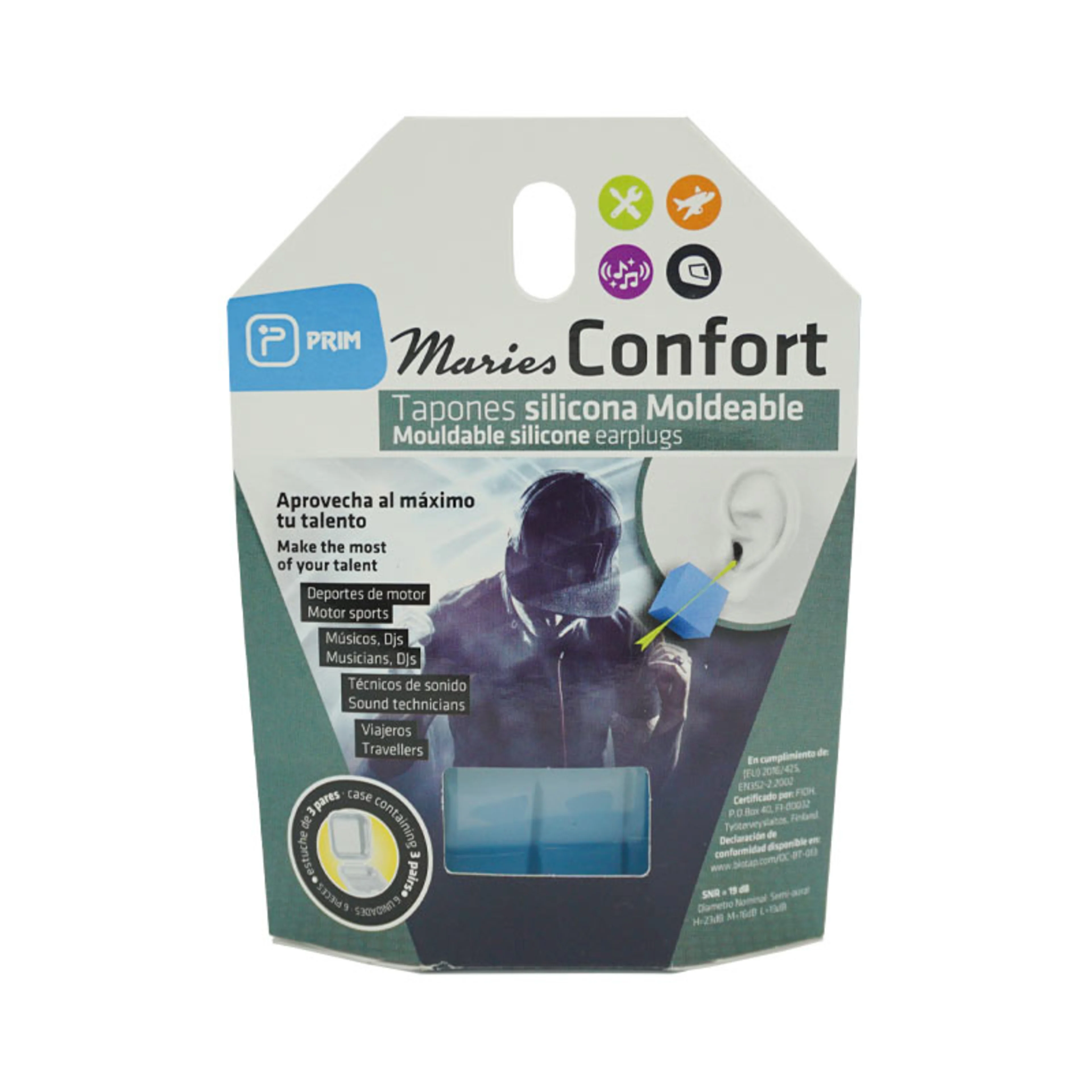 Maries Confort Tapones Silicona Moldeable Con 6 Piezas