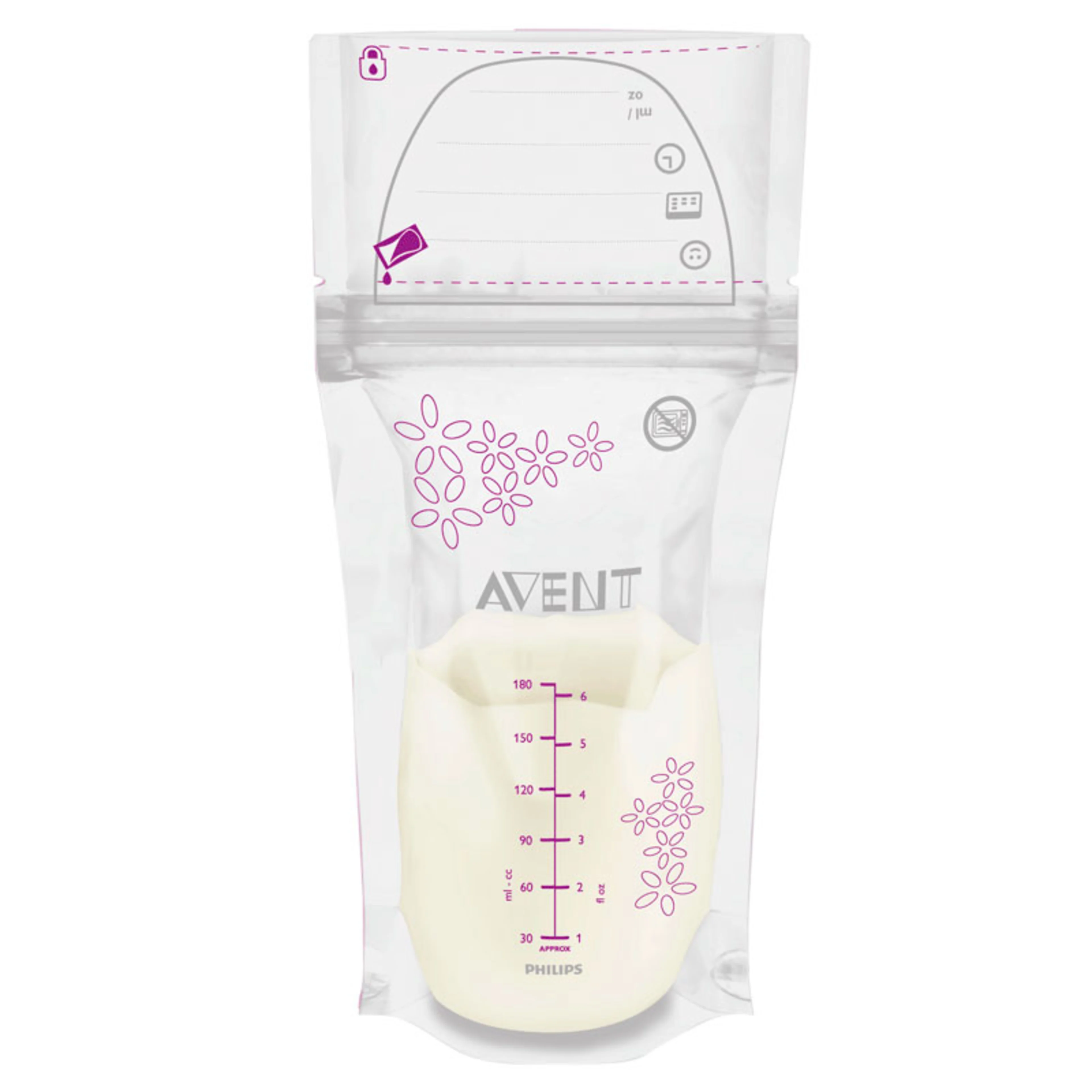 Avent philips bolsas de almacenamiento para leche materna 25 piezas empaque