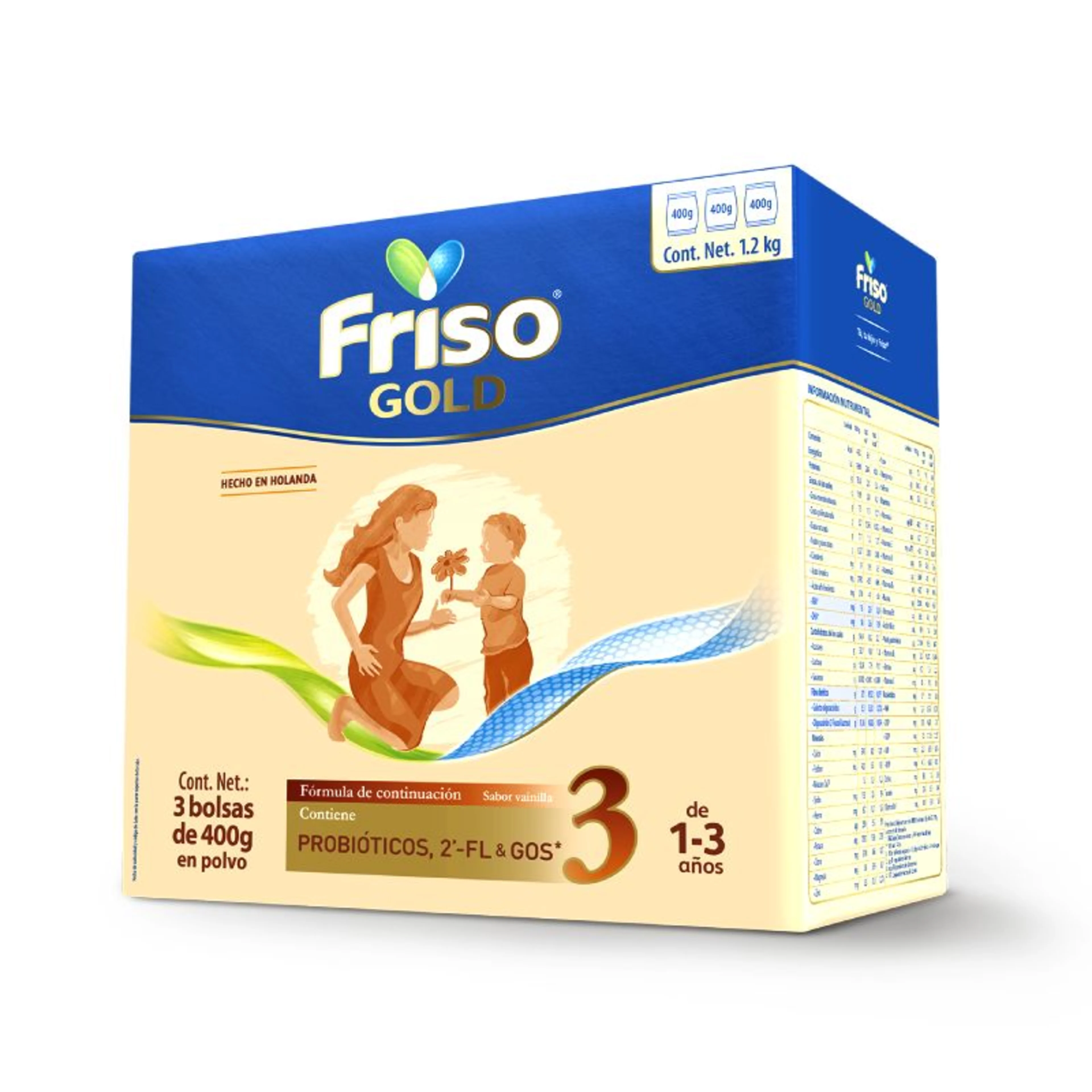 Friso Gold Etapa 3 – Fórmula En Polvo Con 3 Bolsas De 400 G