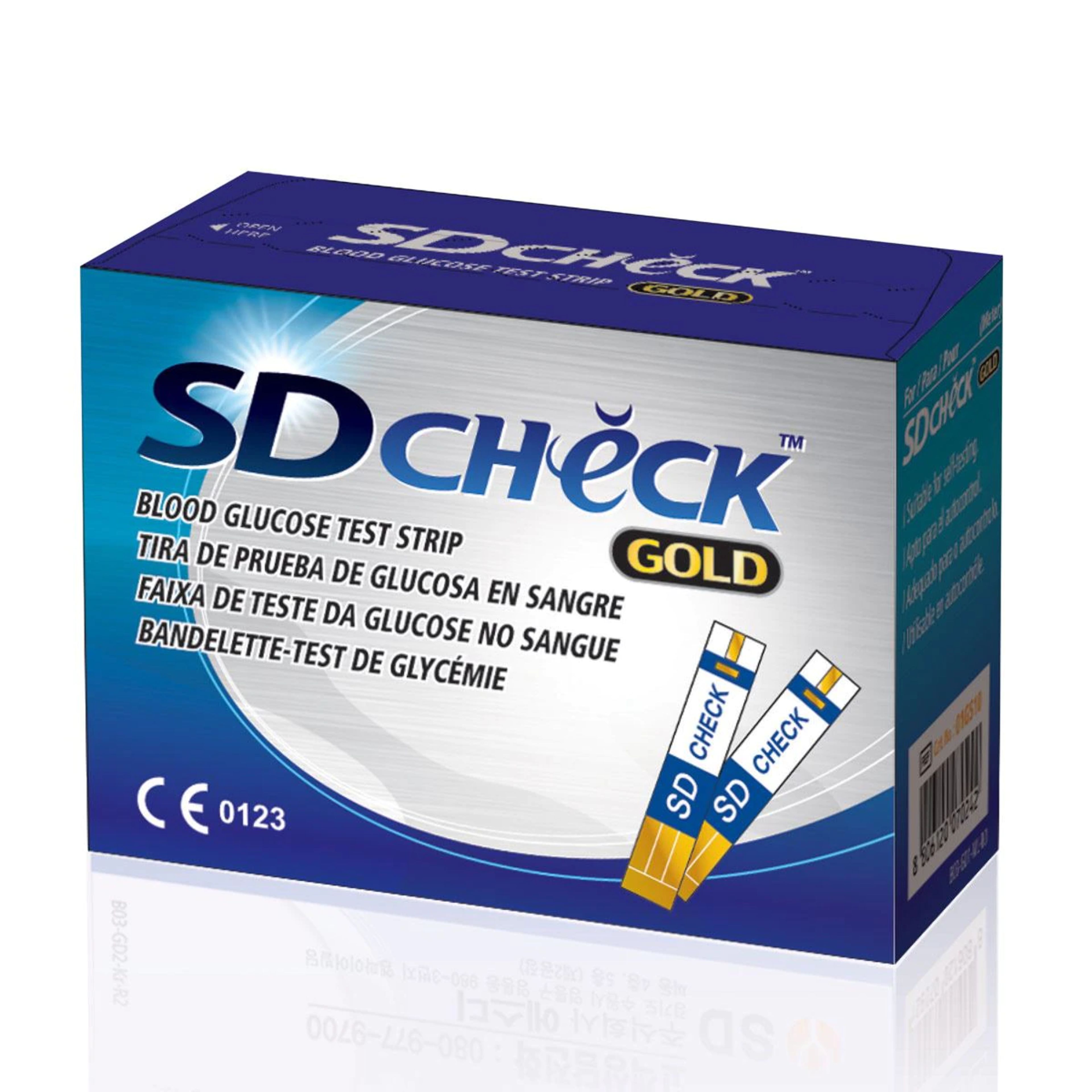 Tiras reactivas SD Check Gold con 50 piezas