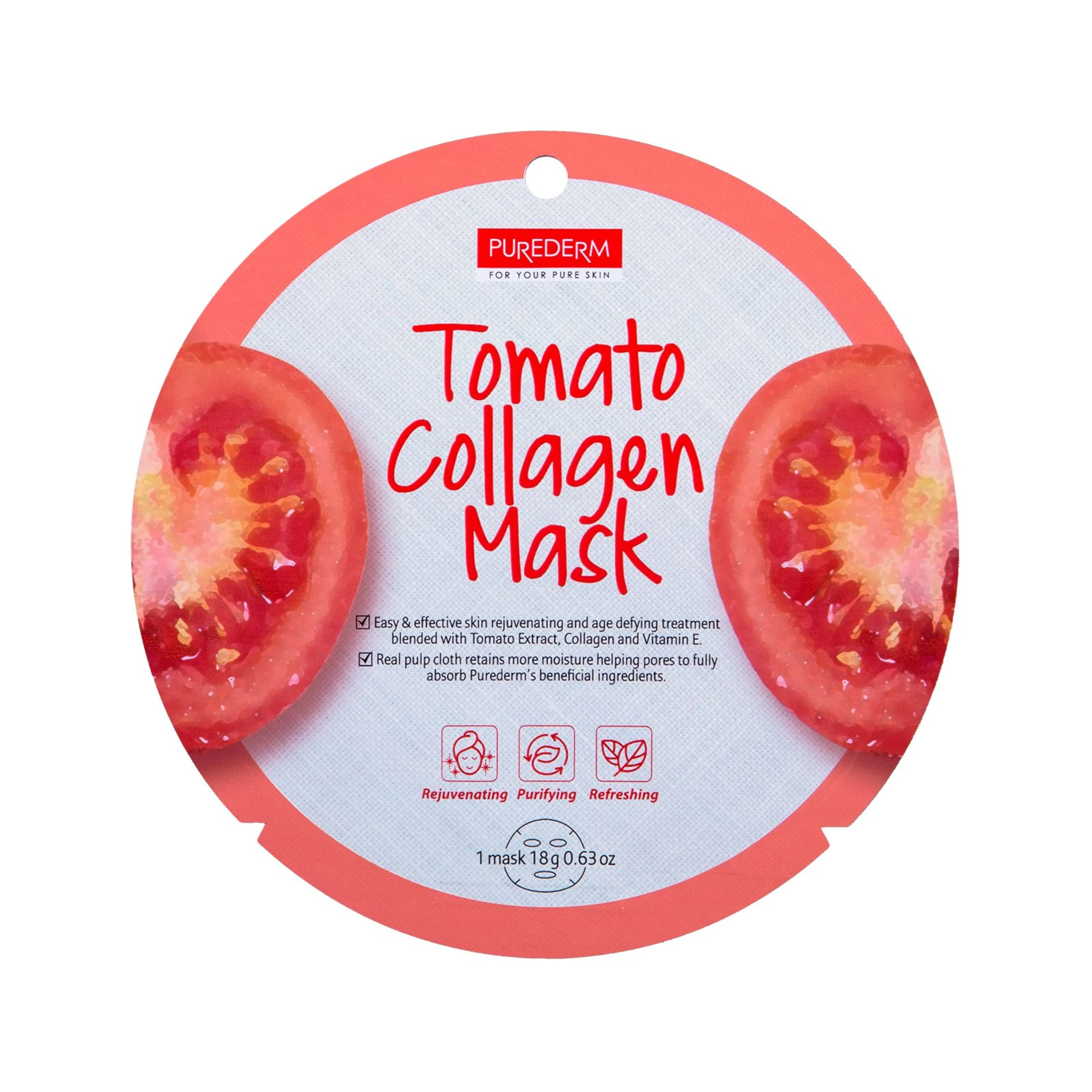 Purederm mask tomato collagen 18 gr