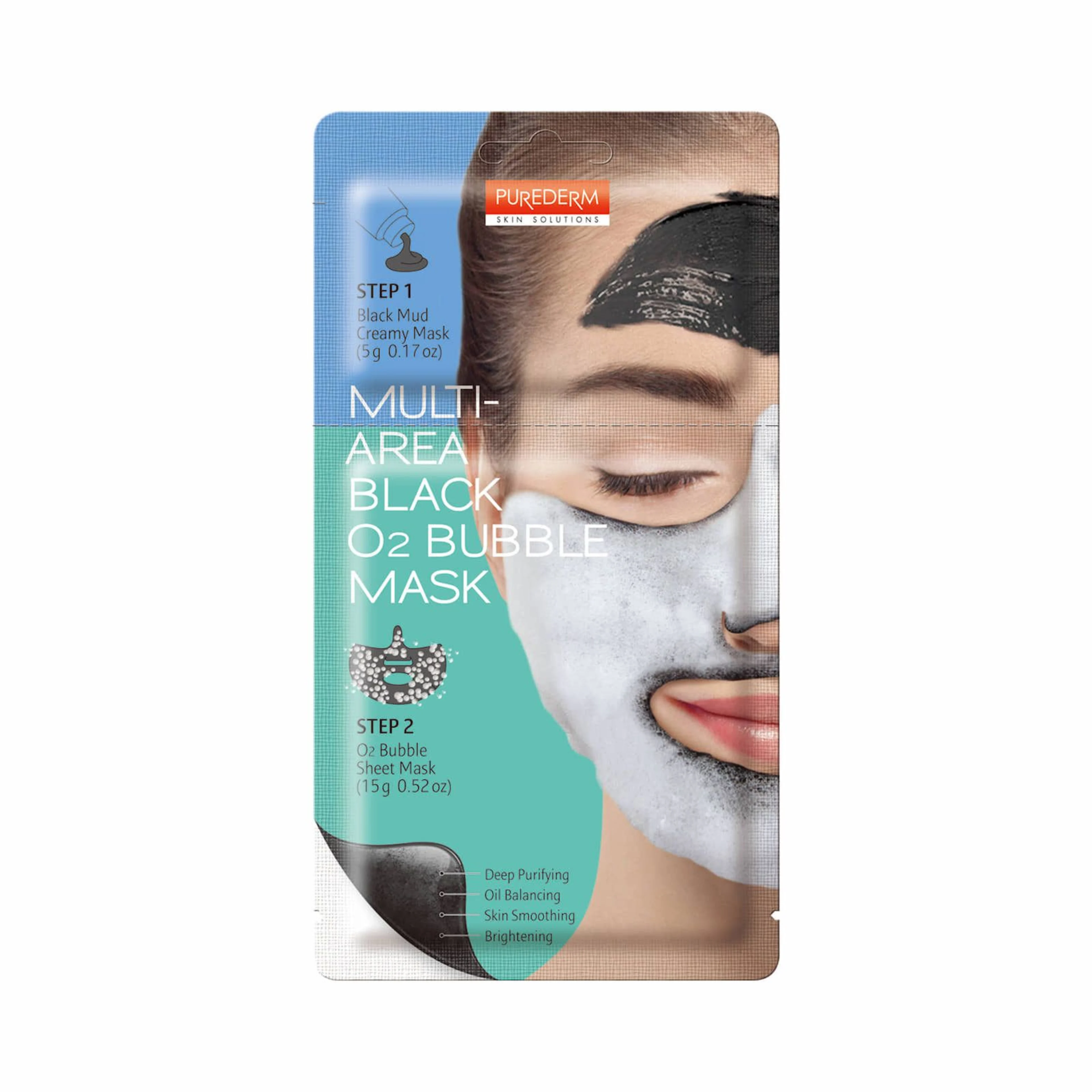 Purederm multi-area black bubble mask 5g + 15g