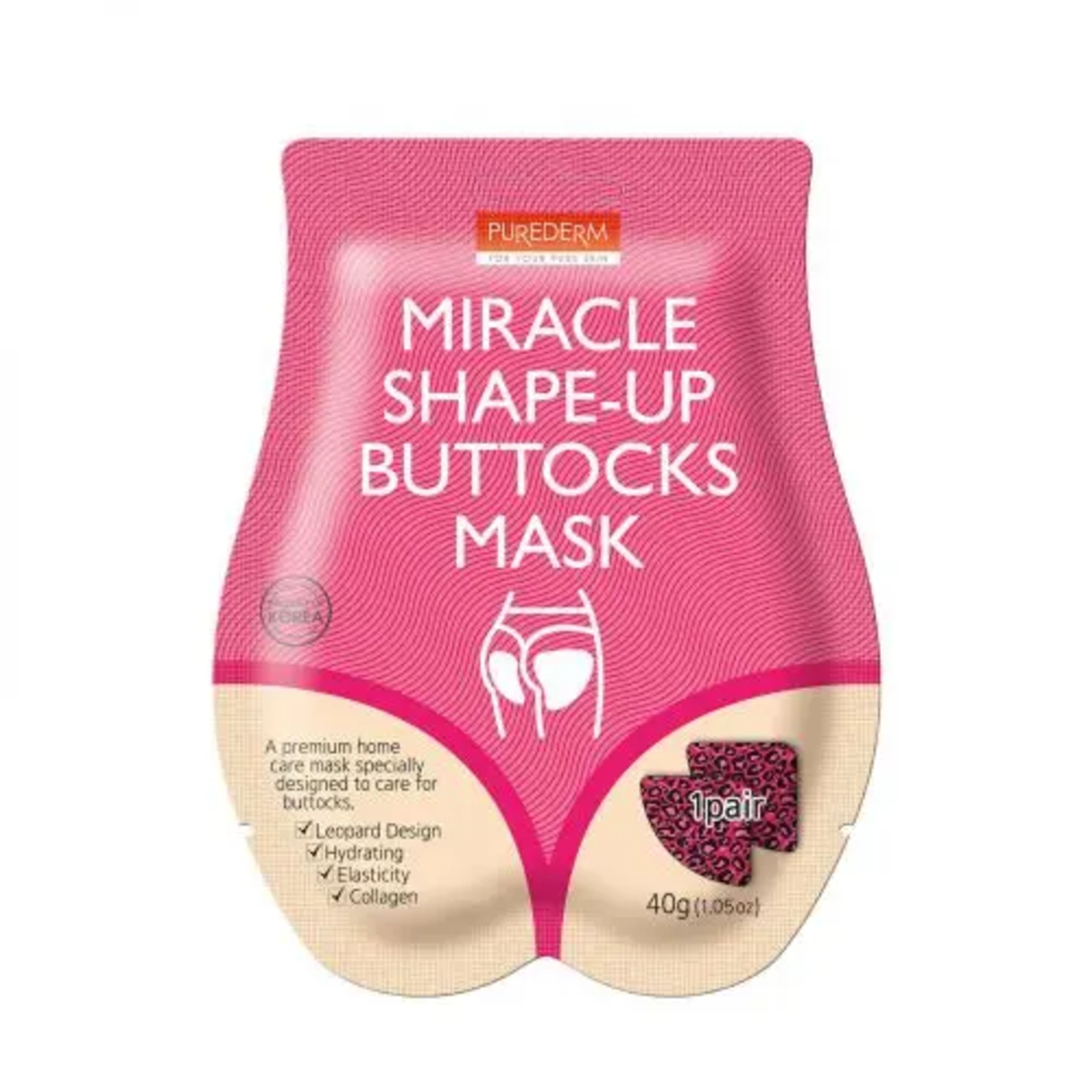 Purederm miracle shape-up buttocks mask 1 pair 40g