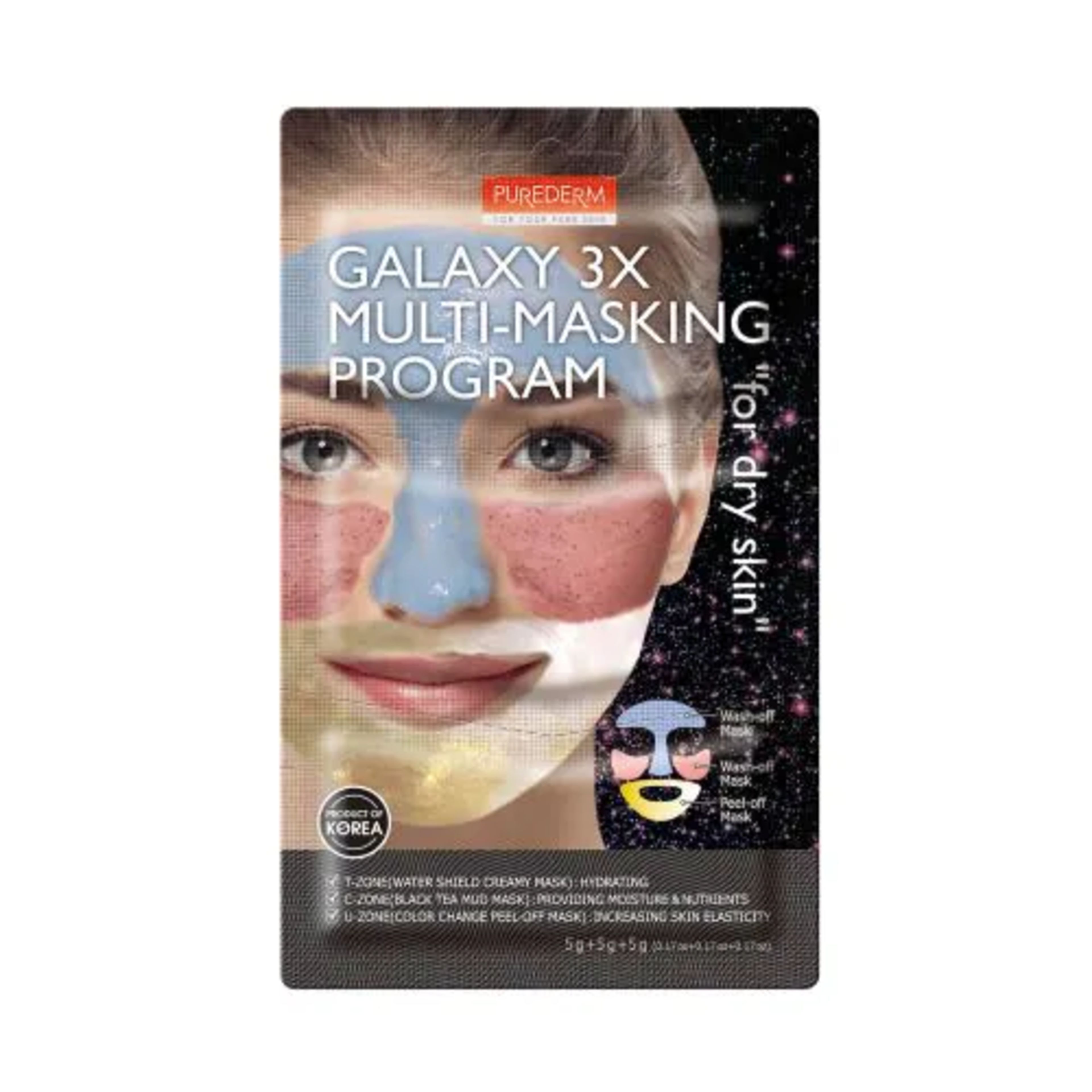 Purederm galaxy 3x multi-masking program 5g+5g+5g