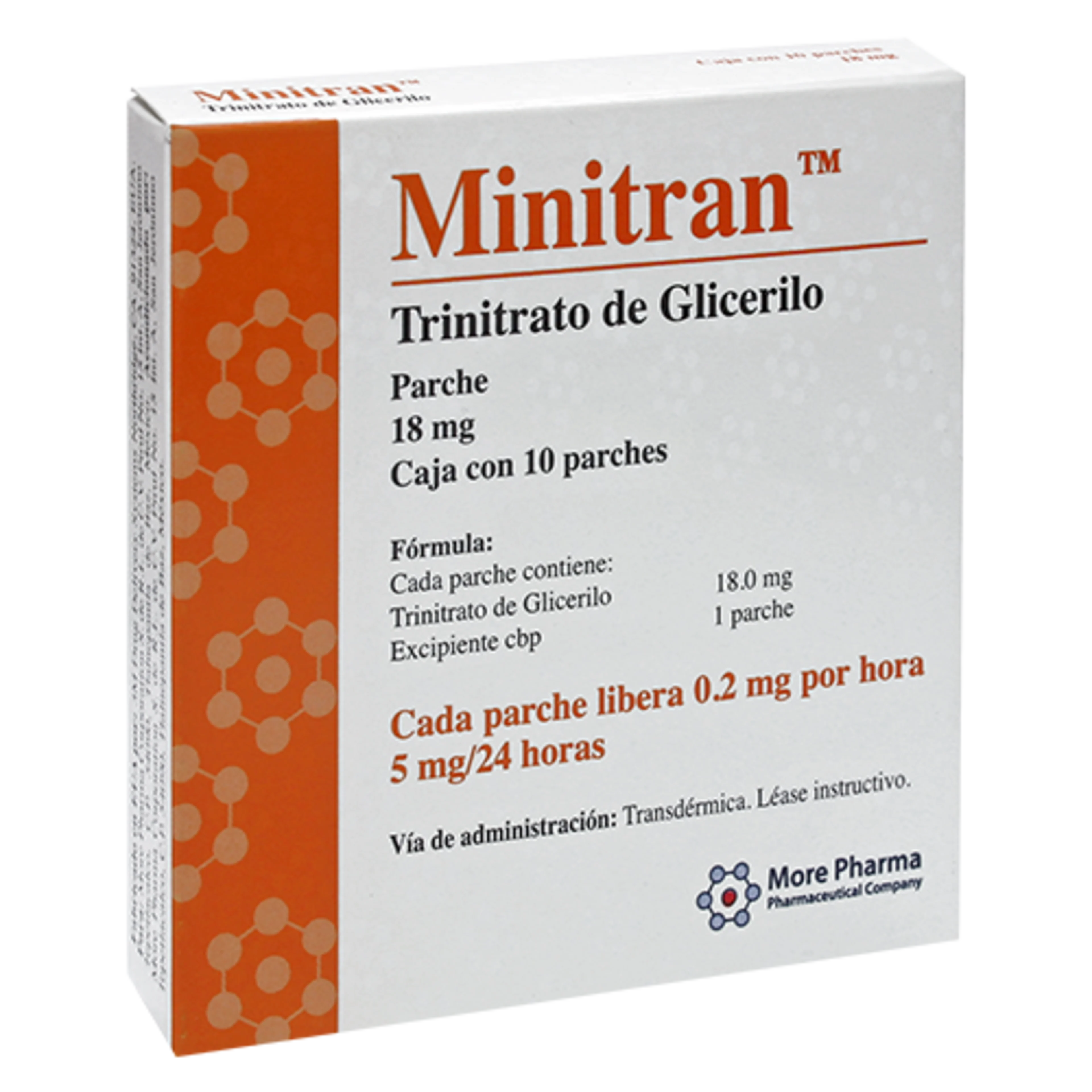 Minitran 18 Mg Con 10 Parches