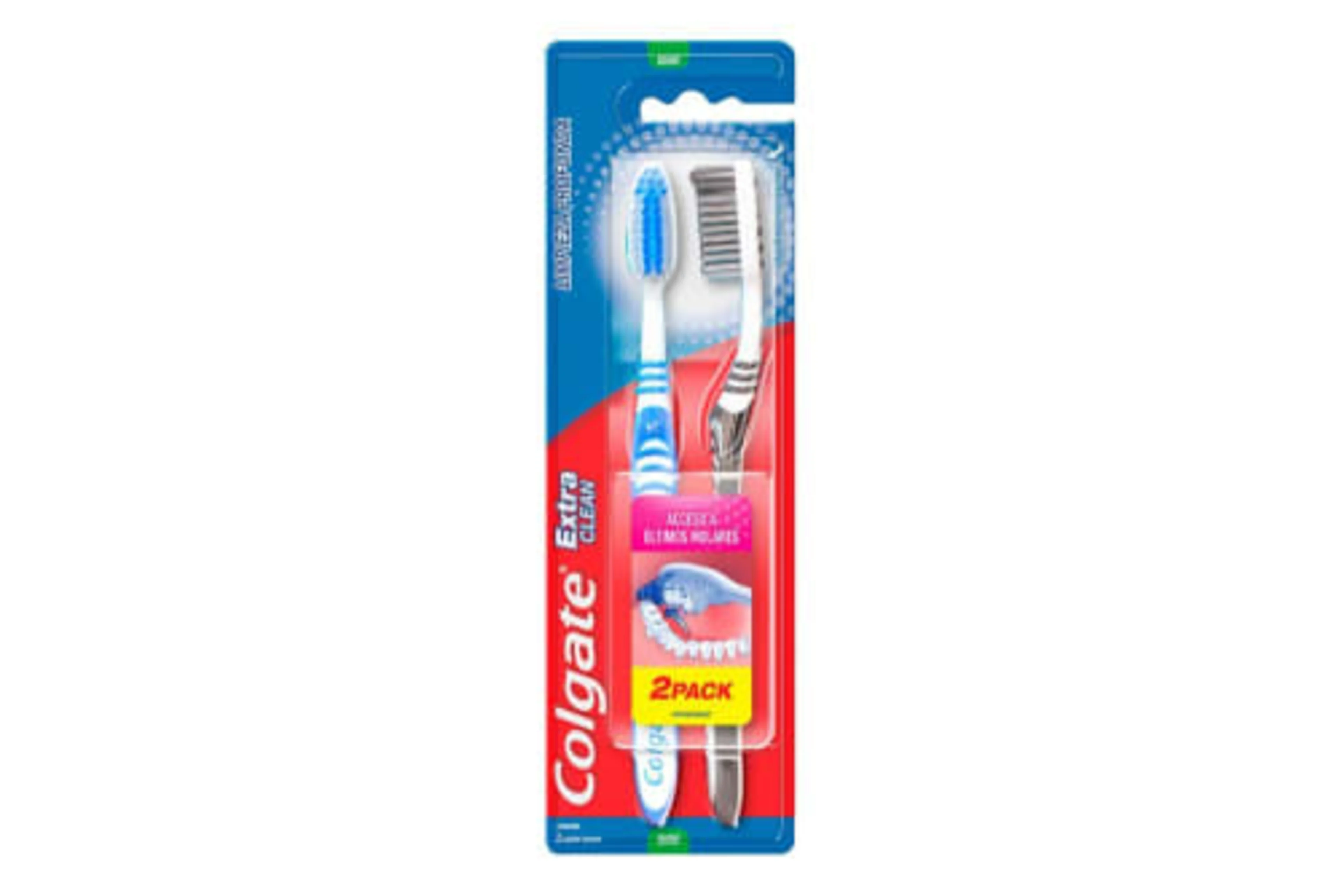Colgate Extra Clean Cepillo Dental Con 2 Piezas