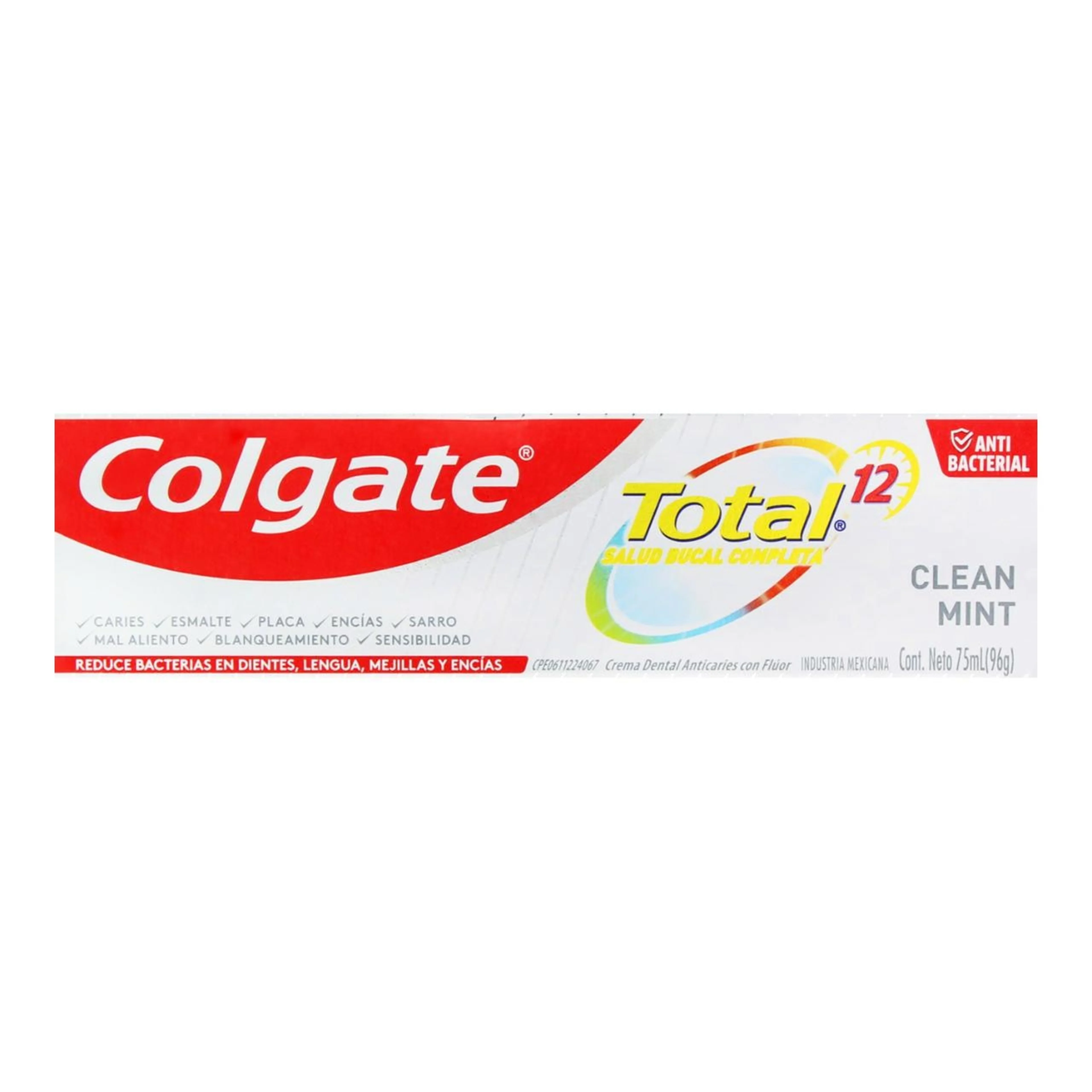 Pasta dental colgate total 12 clean mint 75 ml.