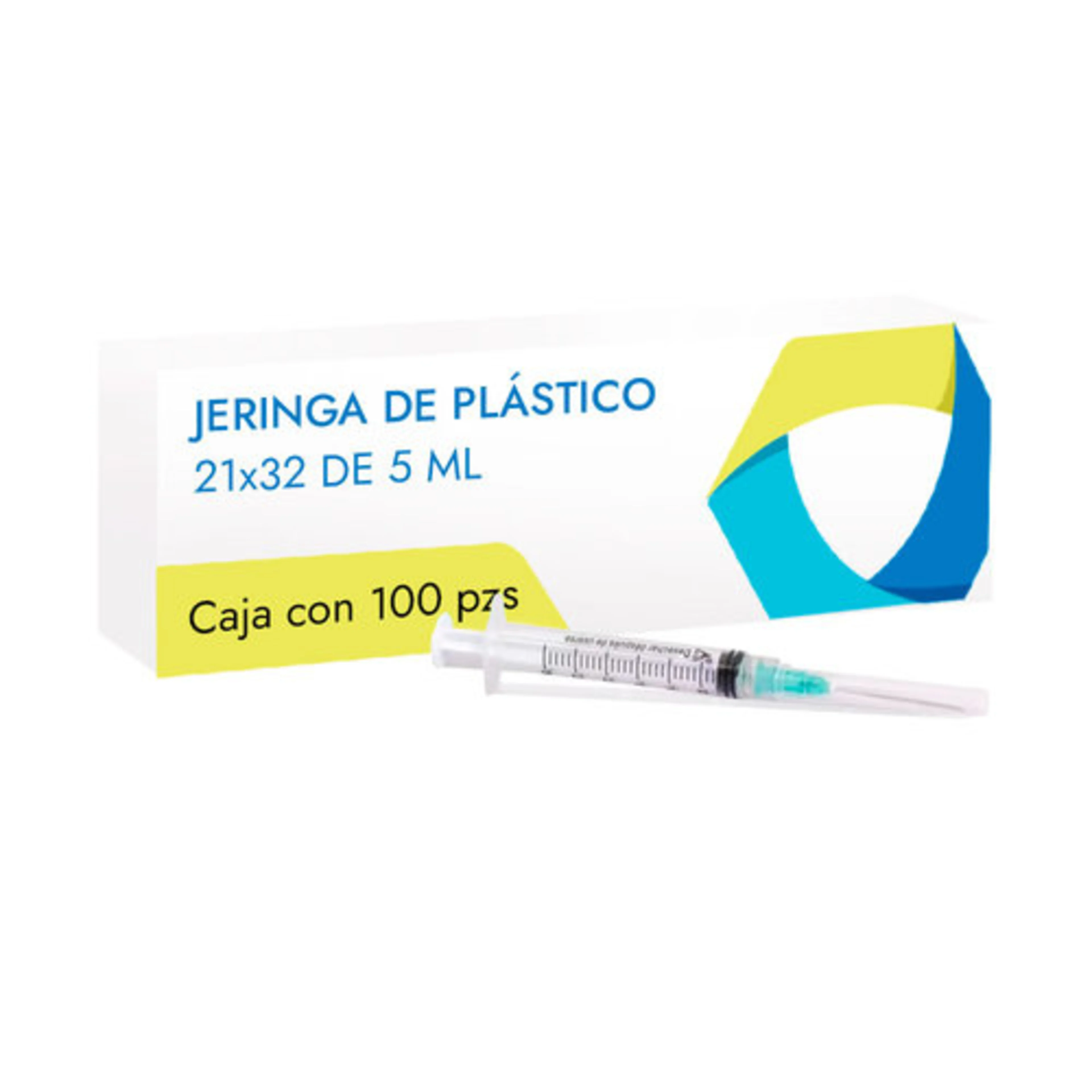 Sensi Medical Jeringa Verde De 21X32Mm Para 5 Ml Con 100 Piezas