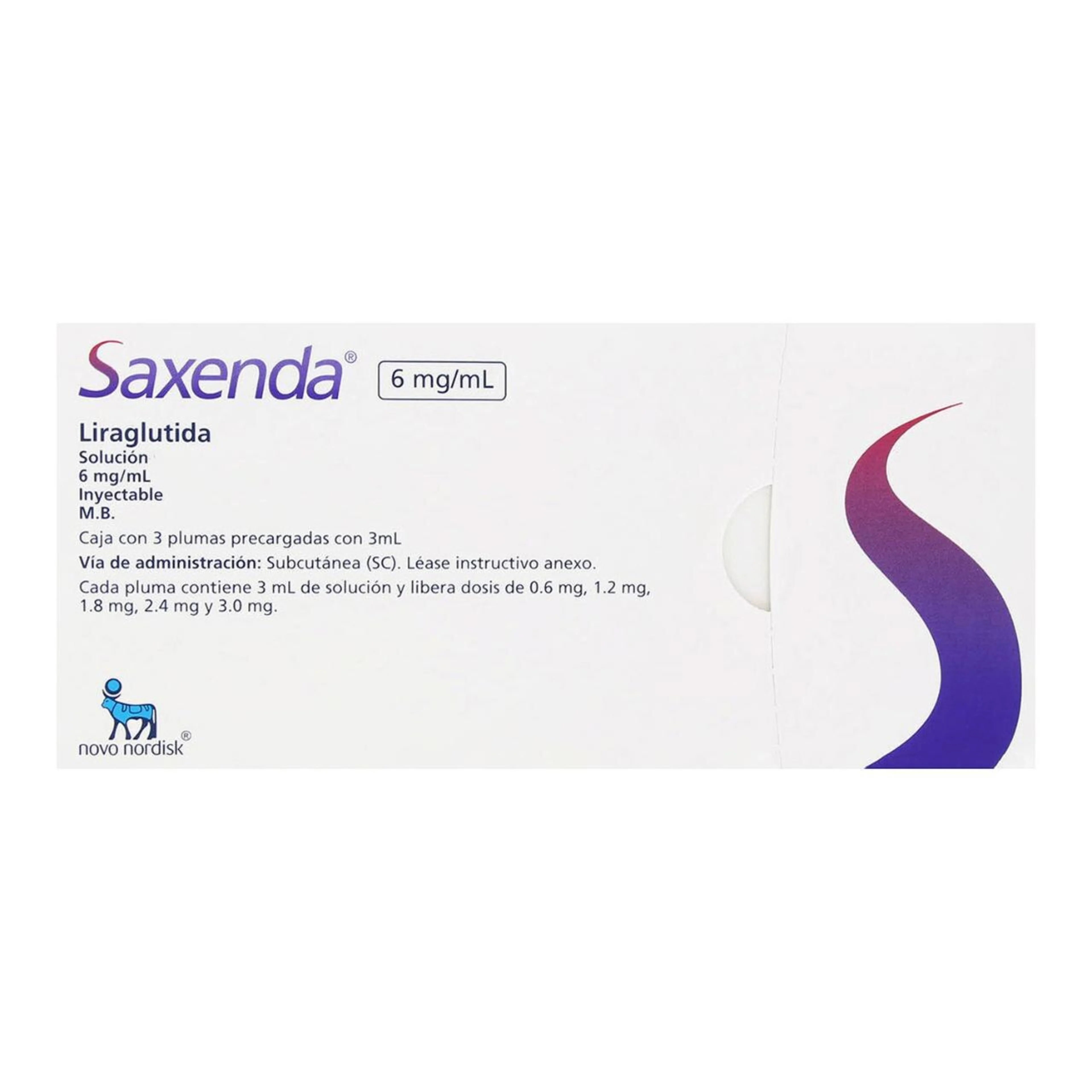 Saxenda 6 Mg Con 3 Plumas Precargadas