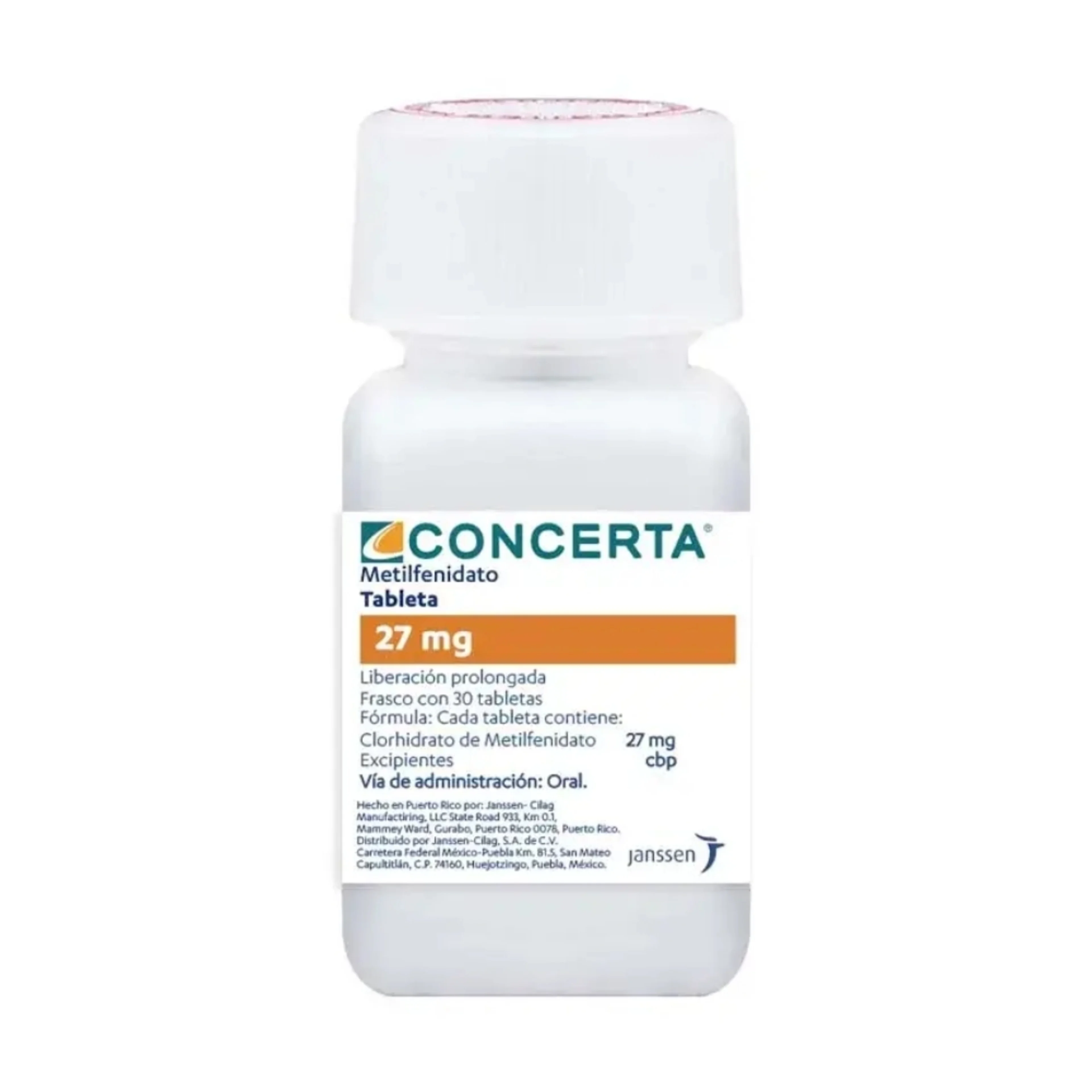 Concerta 27 Mg Con 30 Tabletas