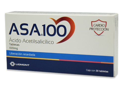 ácido acetilsalicílico tabletas 100 mg
