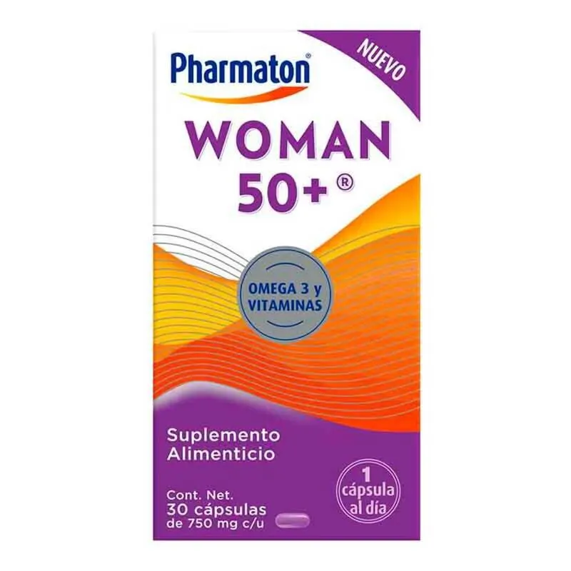 Comprar Pharmaton Woman 50 + Suplemento Alimenticio Multivitamínico Para Adultas Mayores Con 30 Cápsulas