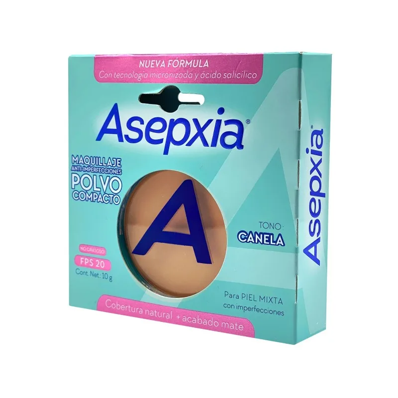 Comprar Asepxia Maquillaje En Polvo Compacto Tono Canela Con 10 G