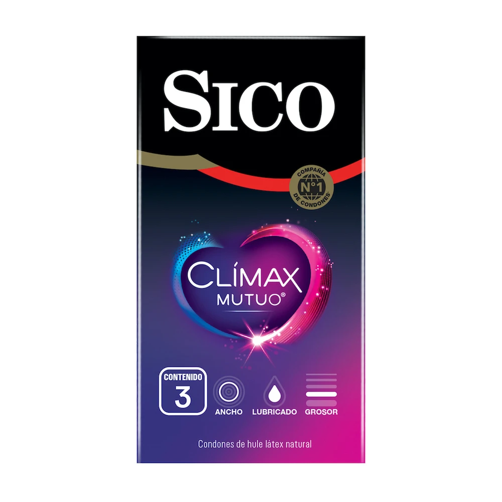 Comprar Sico Climax Mutuo Condones De Látex 3 Piezas