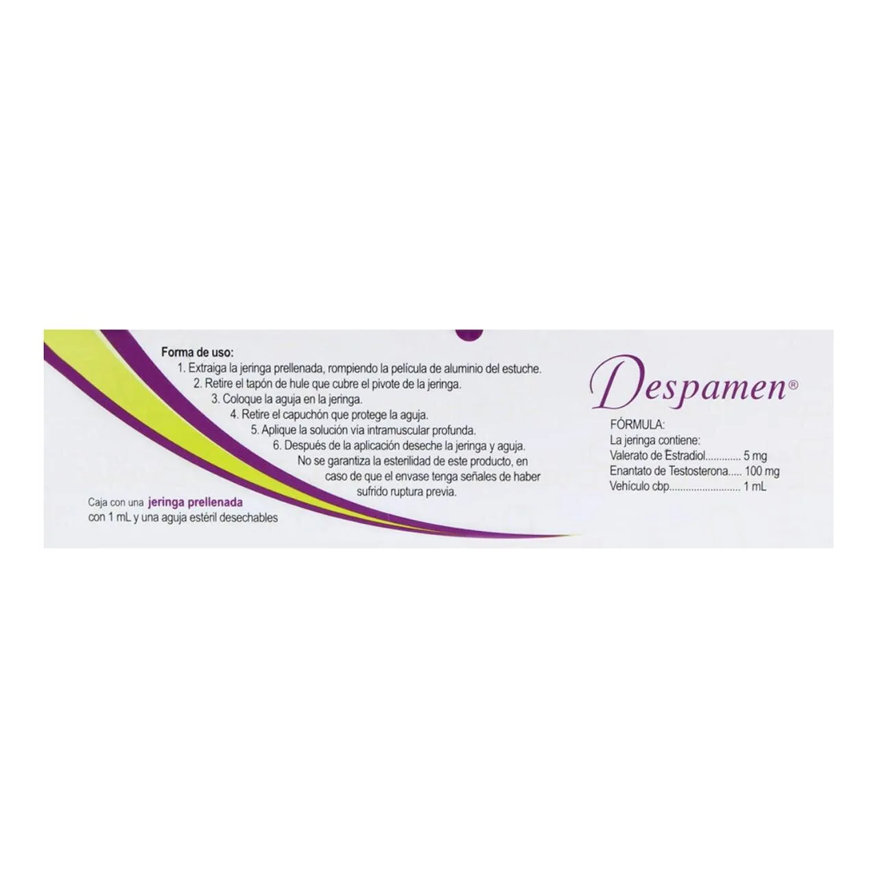 Comprar Despamen 100/5 Mg Solución Inyectable Jeringa Prellenada